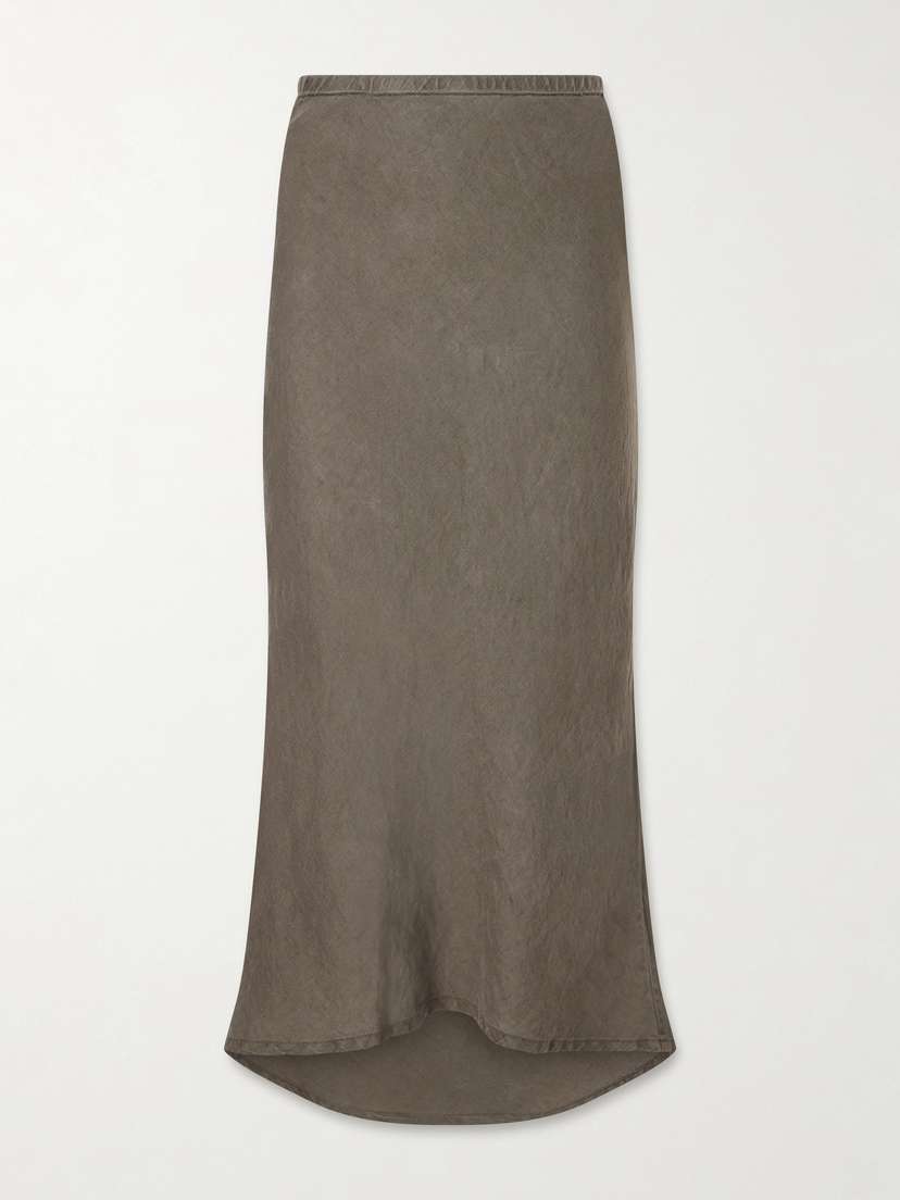 James Perse Linen Midi Skirt