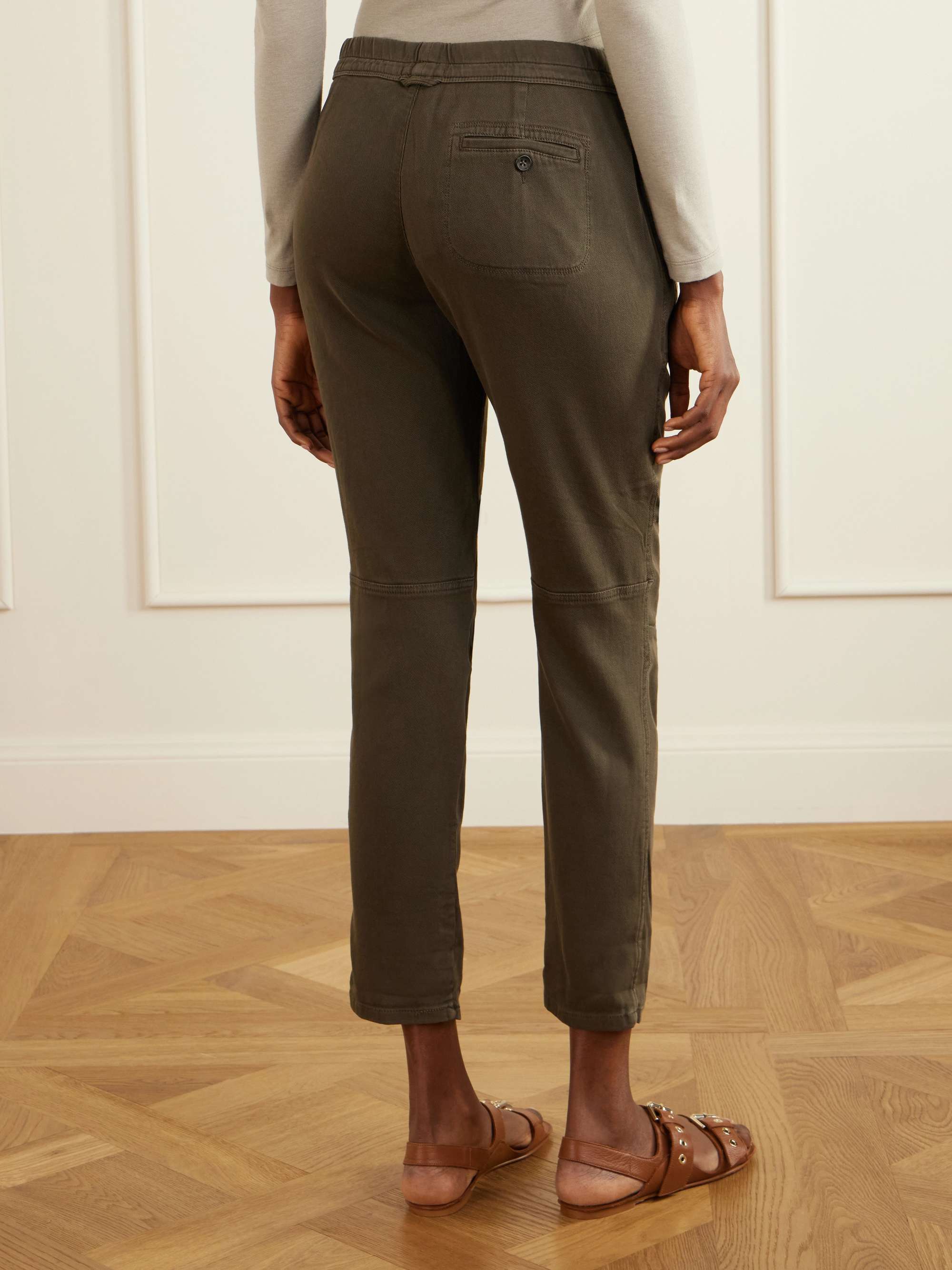 JAMES PERSE Cotton-blend twill track pants