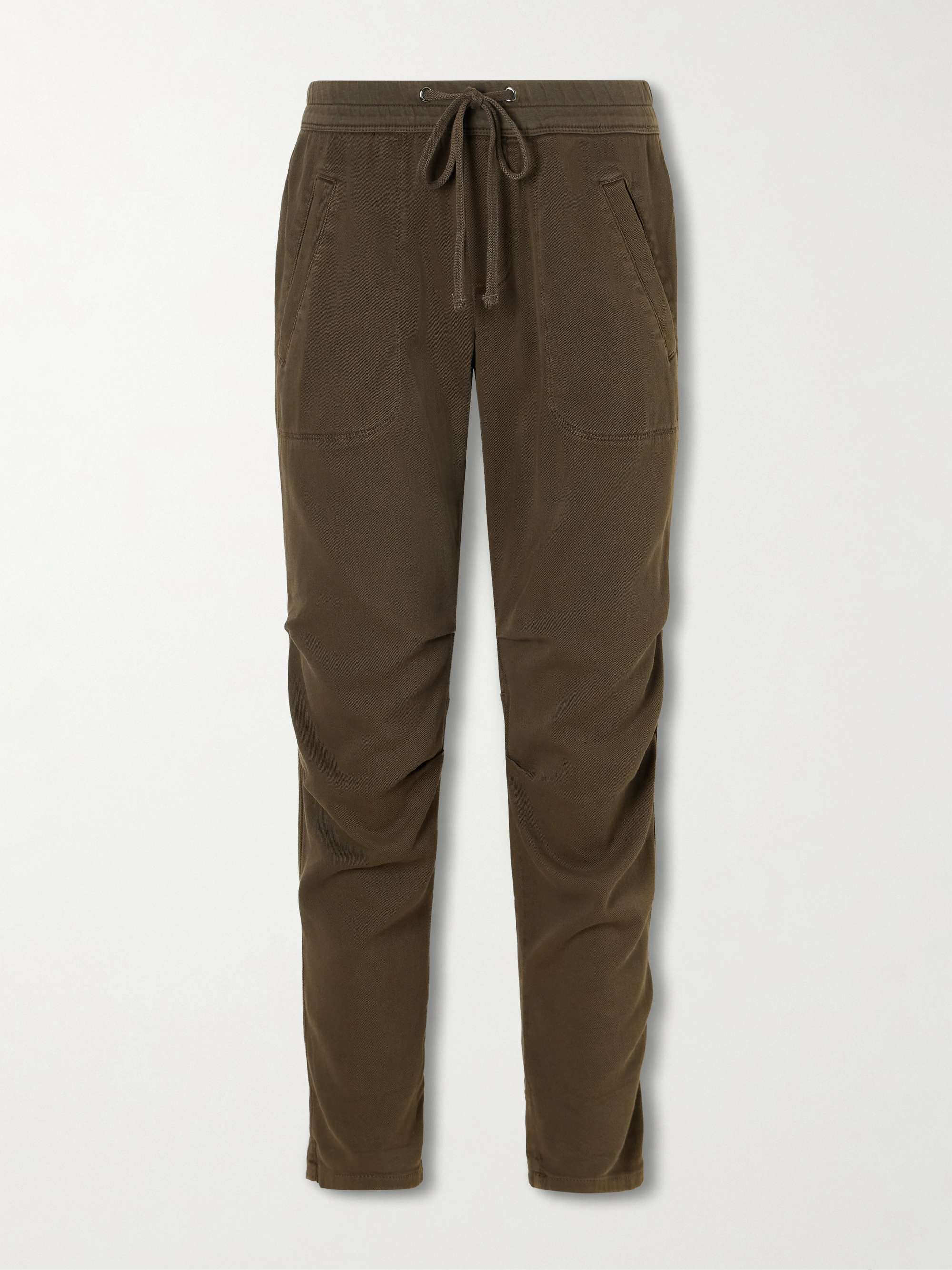 JAMES PERSE Cotton-blend twill track pants