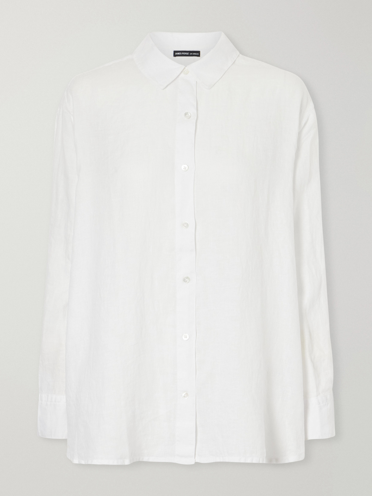 James Perse Linen-canvas Shirt In White