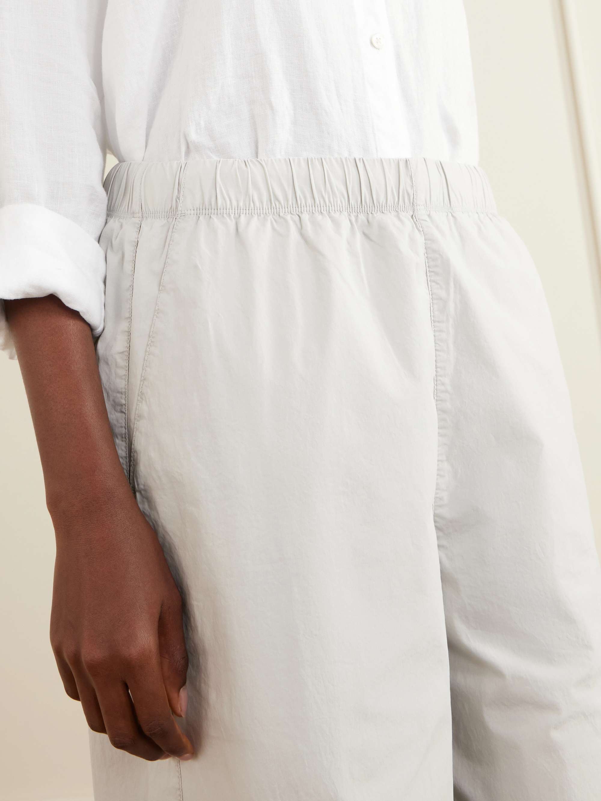 JAMES PERSE Cotton-blend poplin tapered pants | NET-A-PORTER