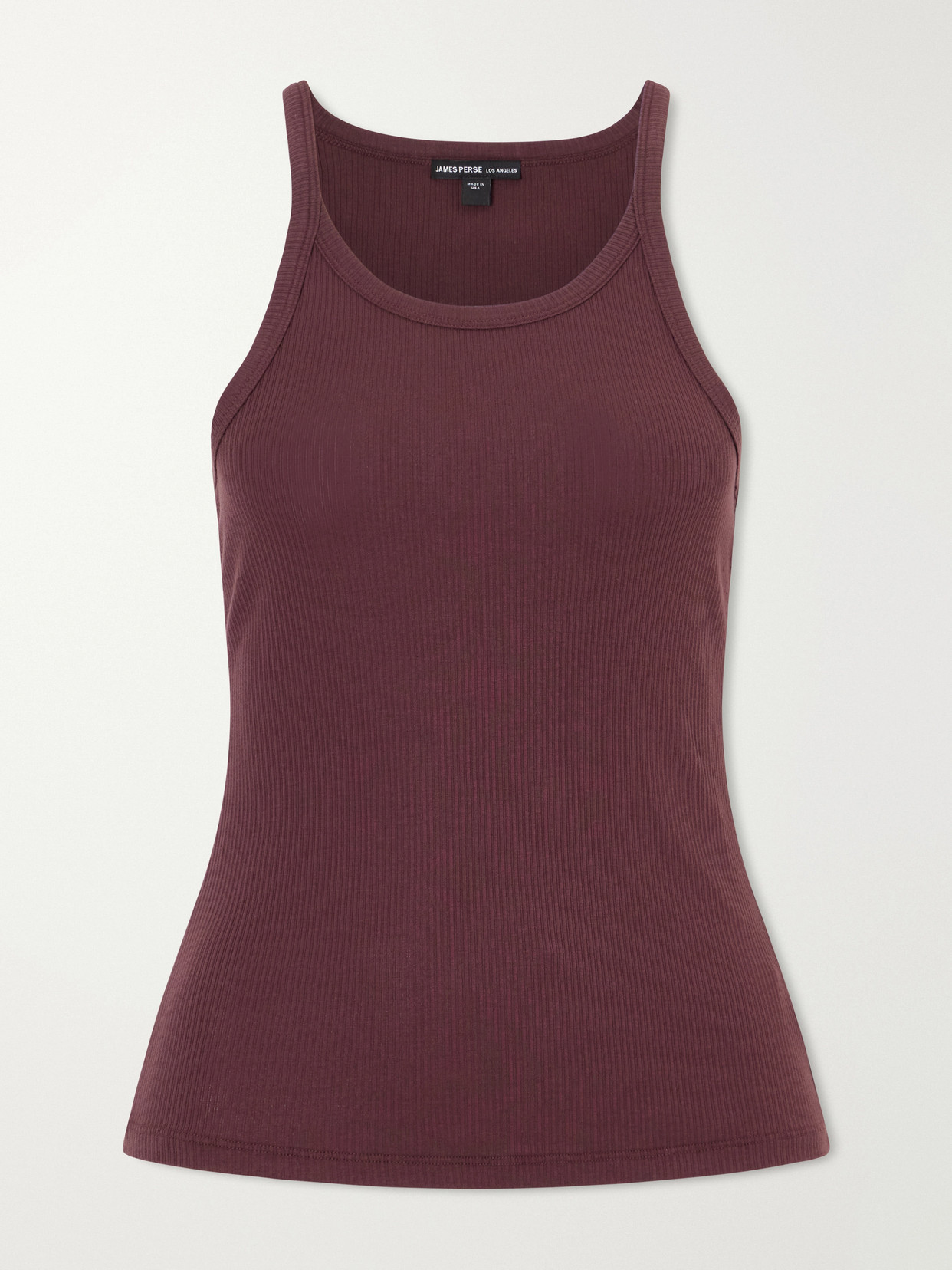 James Perse Ribbed Supima Cotton-blend Tank In Burgundy