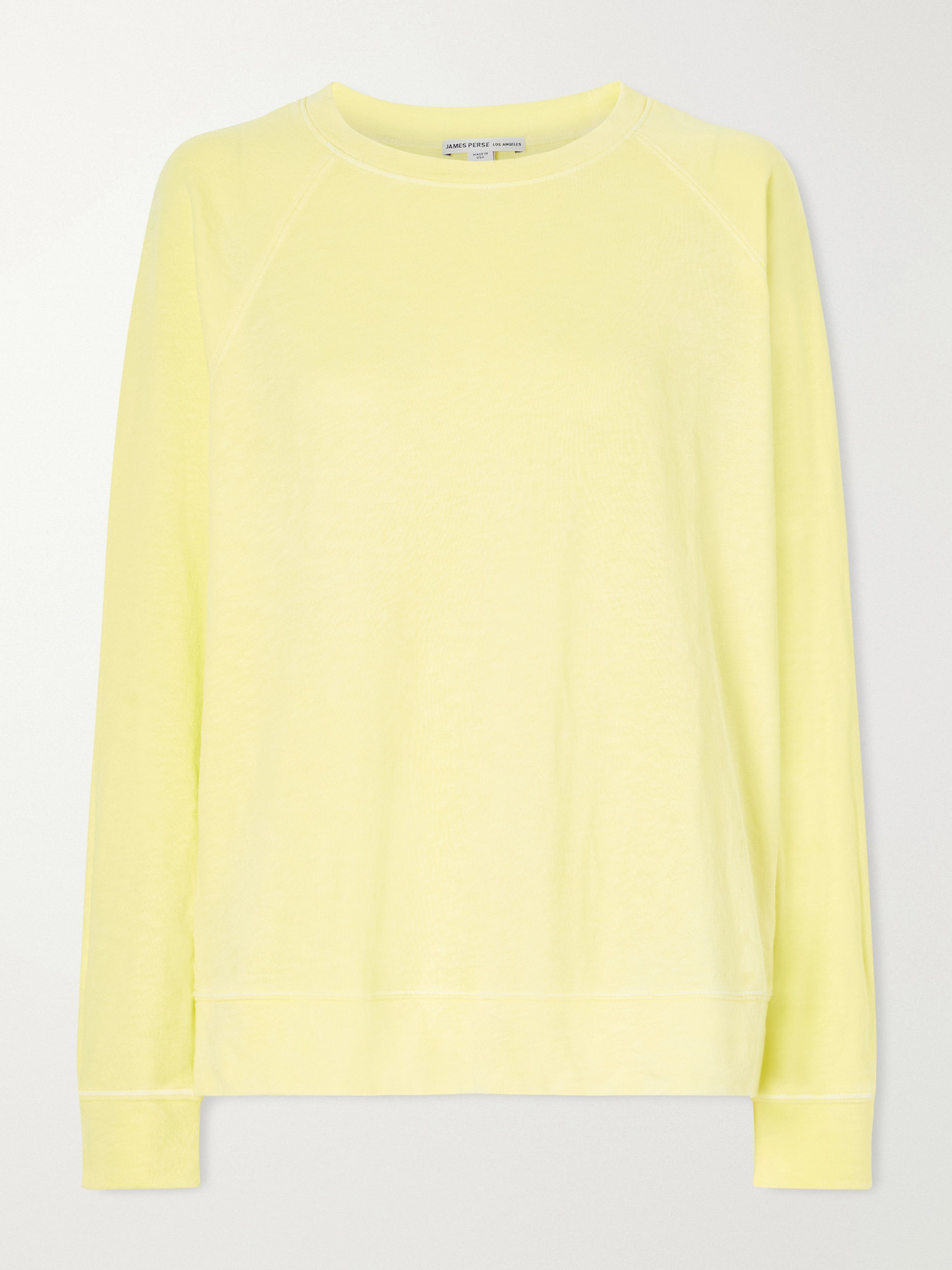 James Perse Supima Cotton-terry Sweatshirt In Yellow