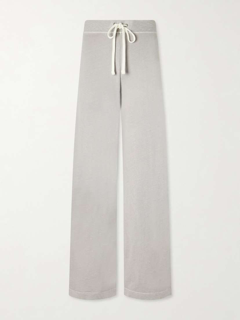 James Perse Cotton-terry Wide-leg Track Pants