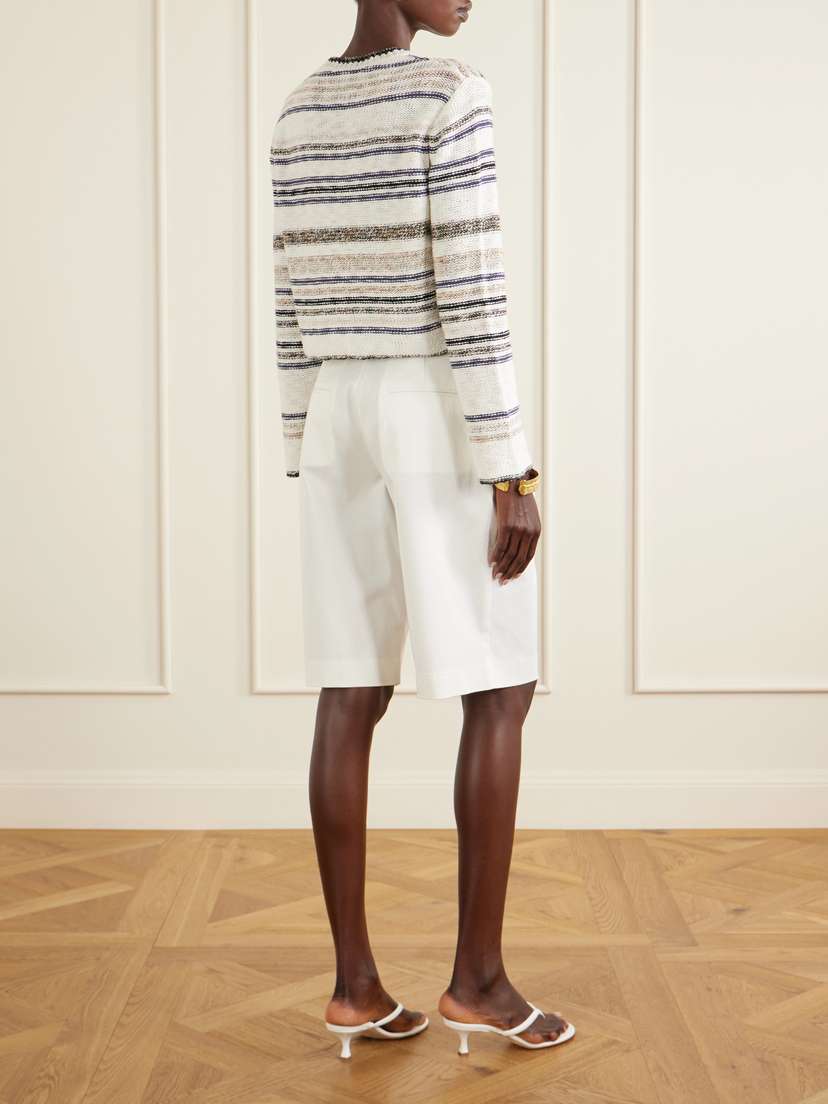 James Perse Striped Knitted Cotton-blend Sweater | Thumbnail 4