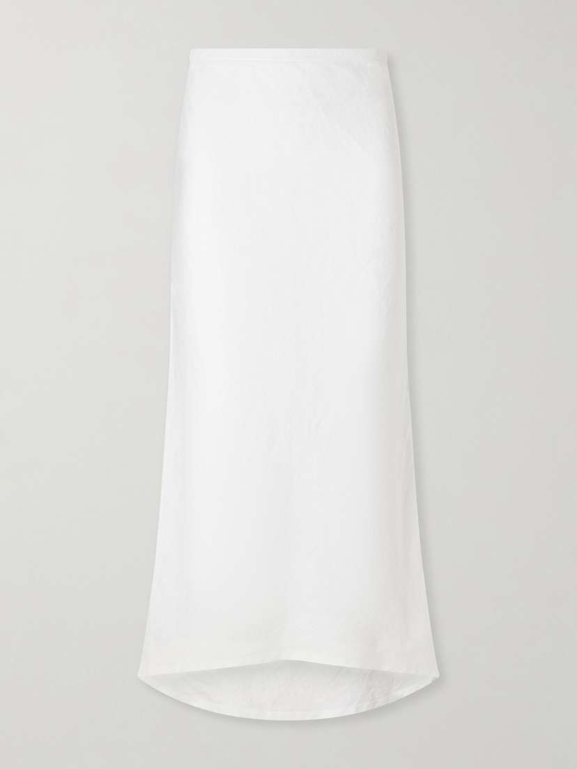James Perse Linen-canvas Midi Skirt