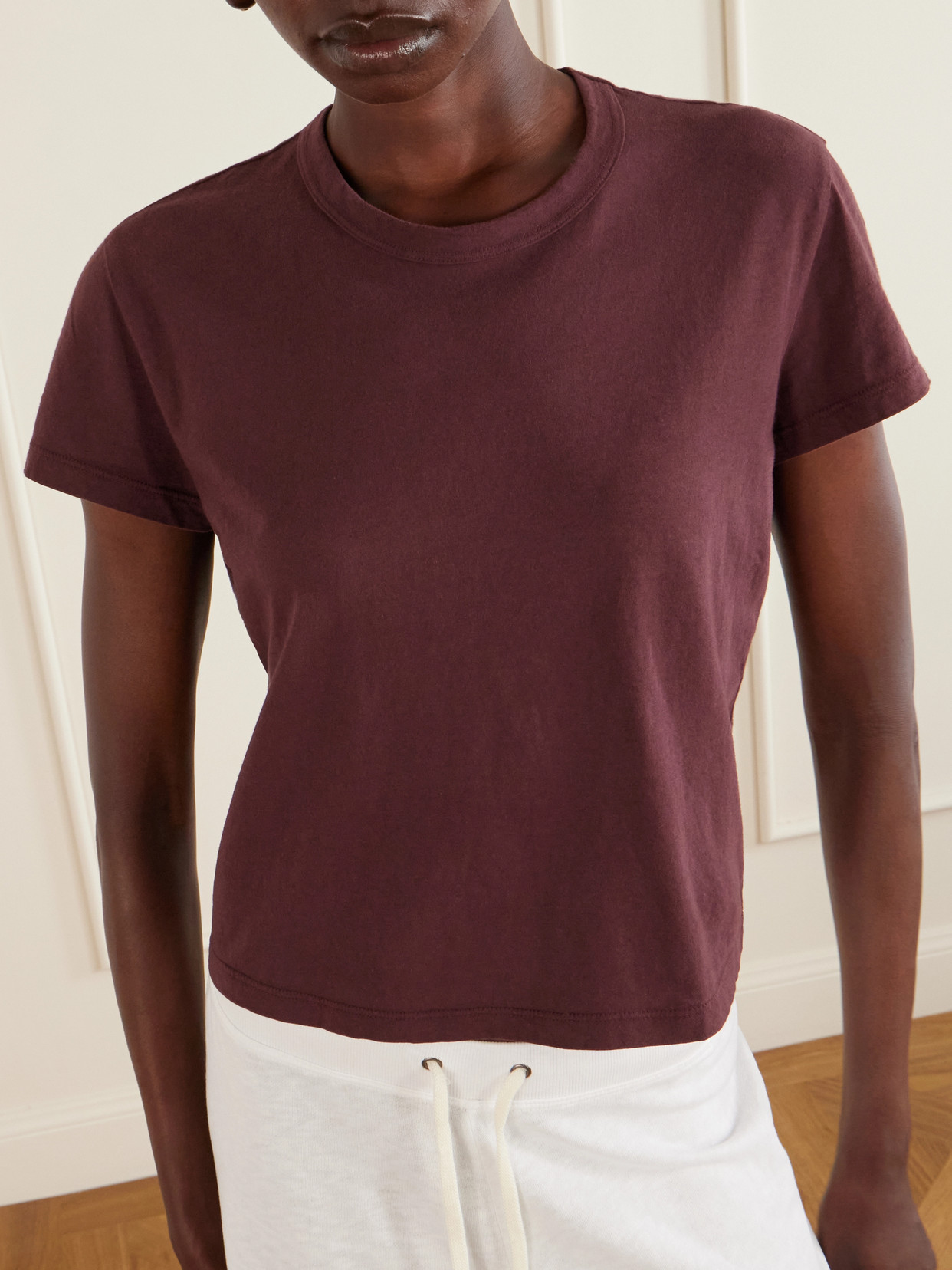 Cropped Cotton-Jersey T-Shirt
