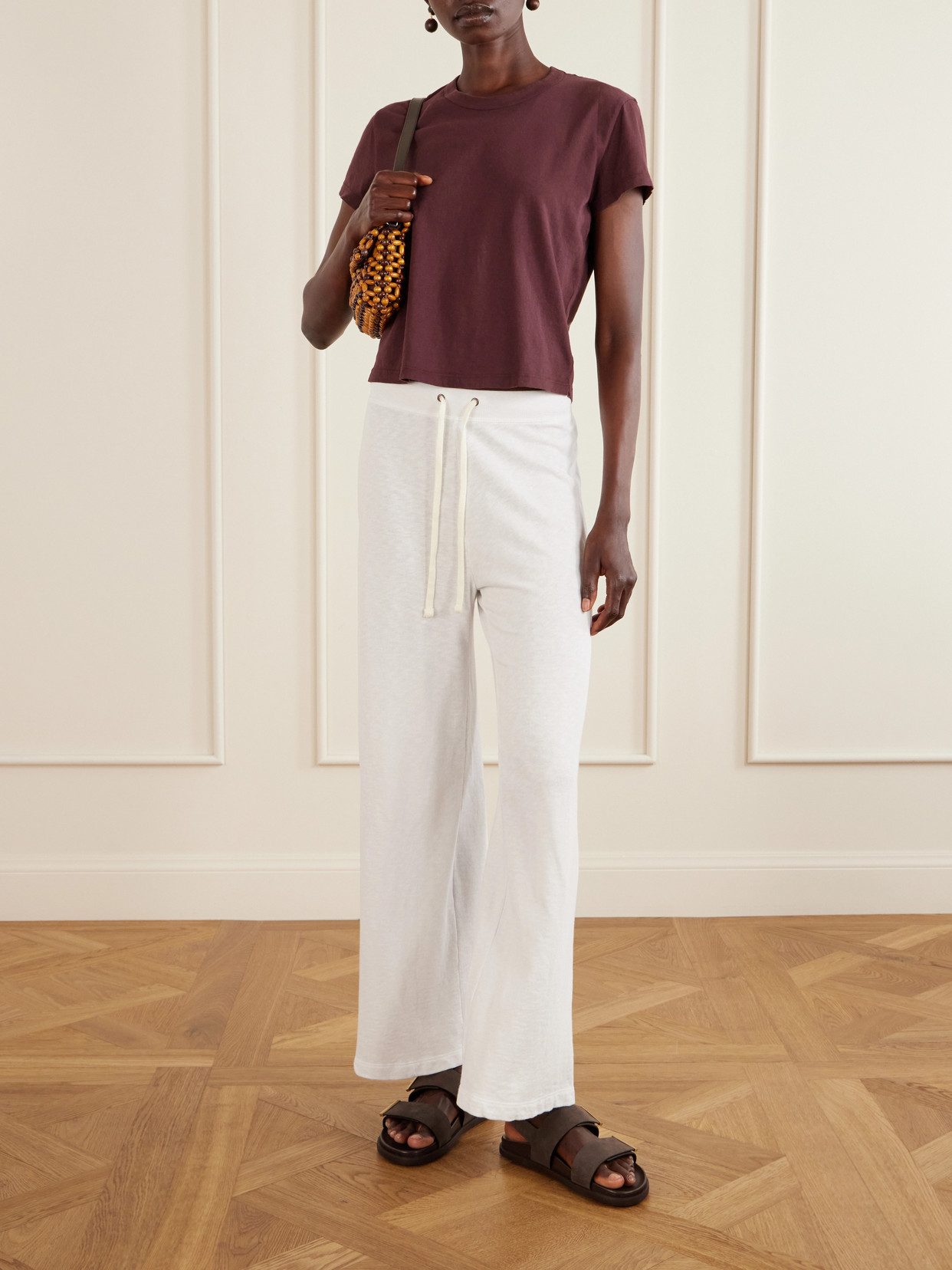 Cropped Cotton-Jersey T-Shirt