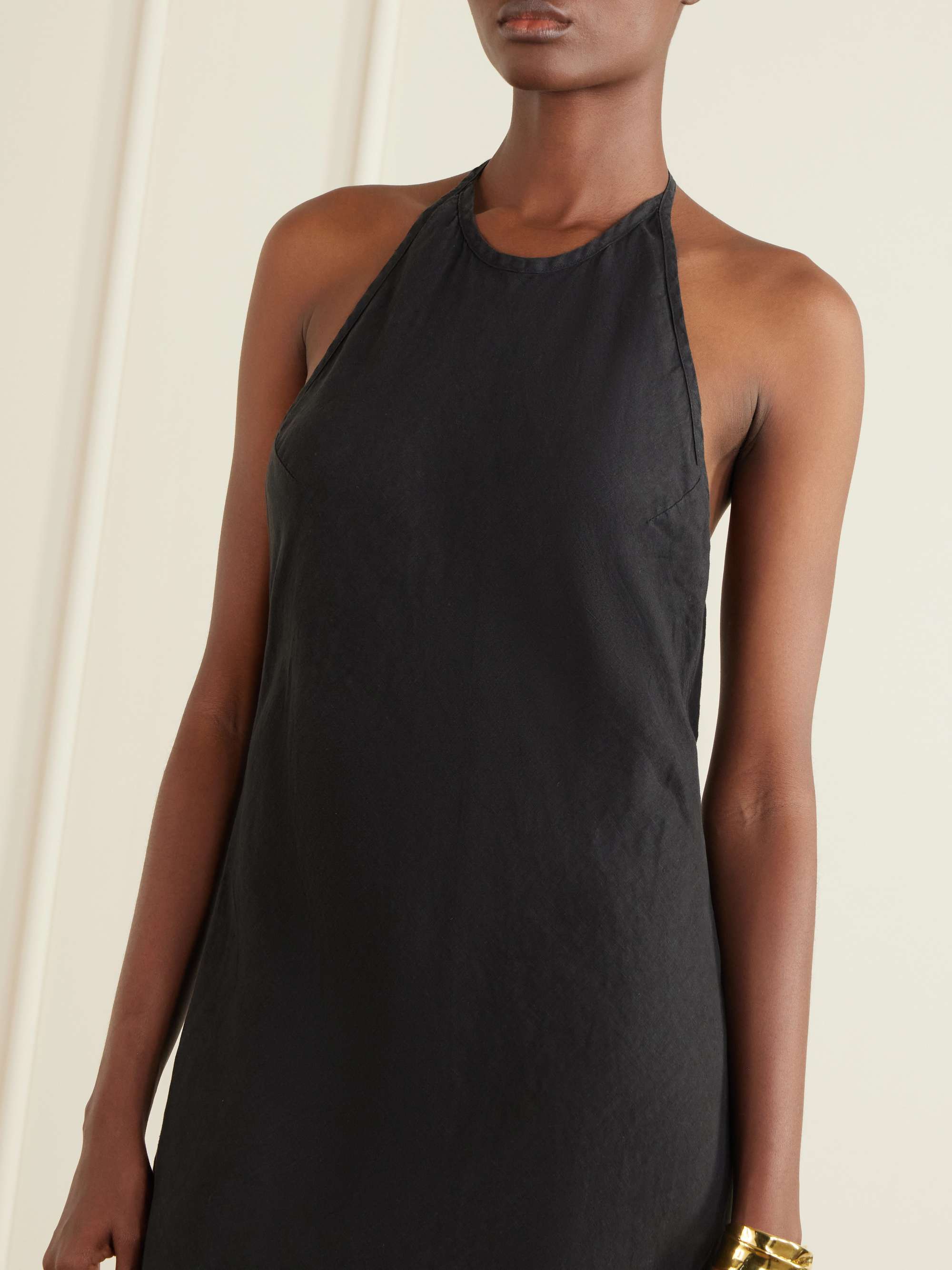 scalloped halter dress English Factory