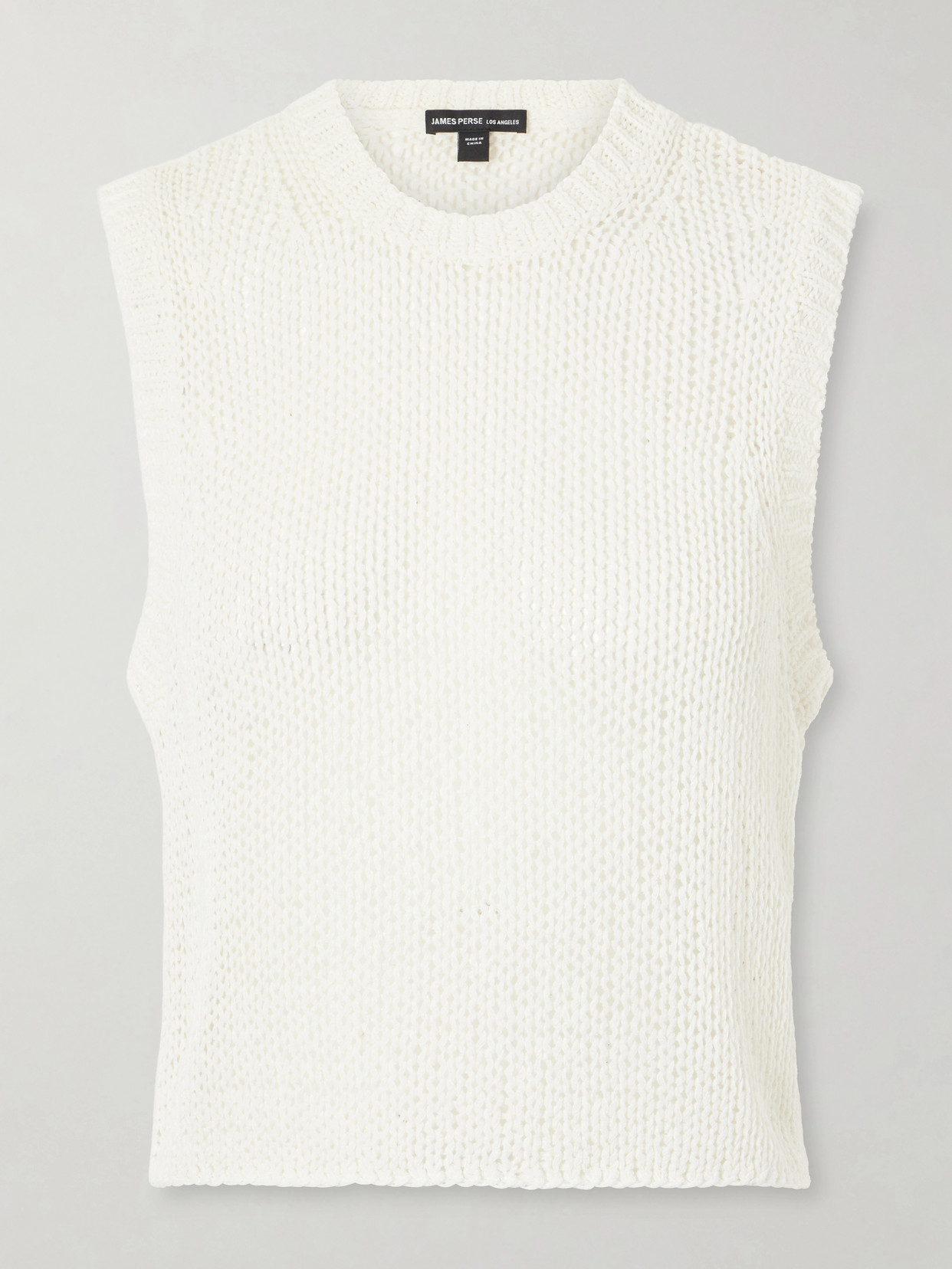 James Perse Knitted Linen And Cotton Tank In Neutral