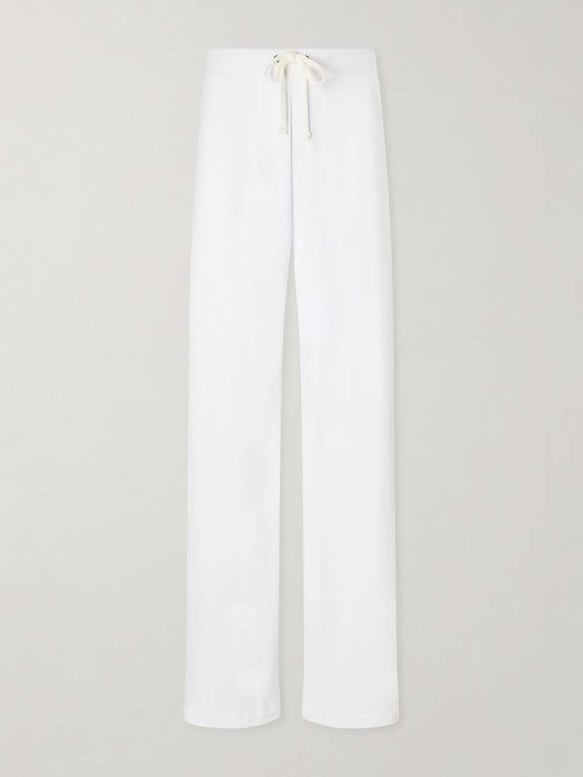 James Perse Cotton-terry Wide-leg Track Pants