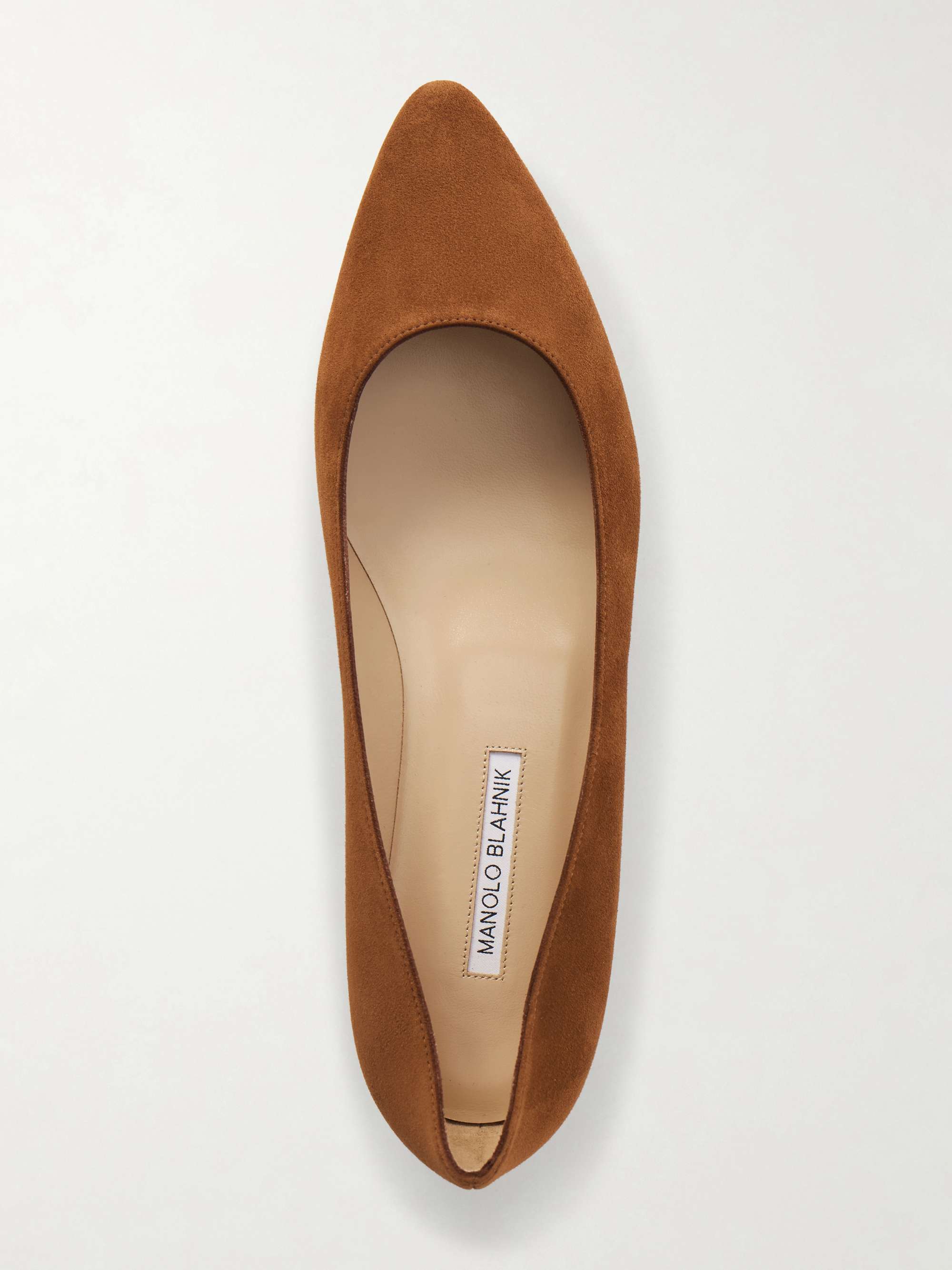 MANOLO BLAHNIK BB suede ballet flats | NET-A-PORTER