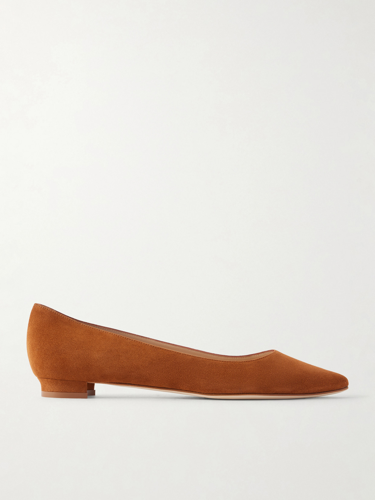 Manolo Blahnik Bb Suede Ballet Flats In Multi