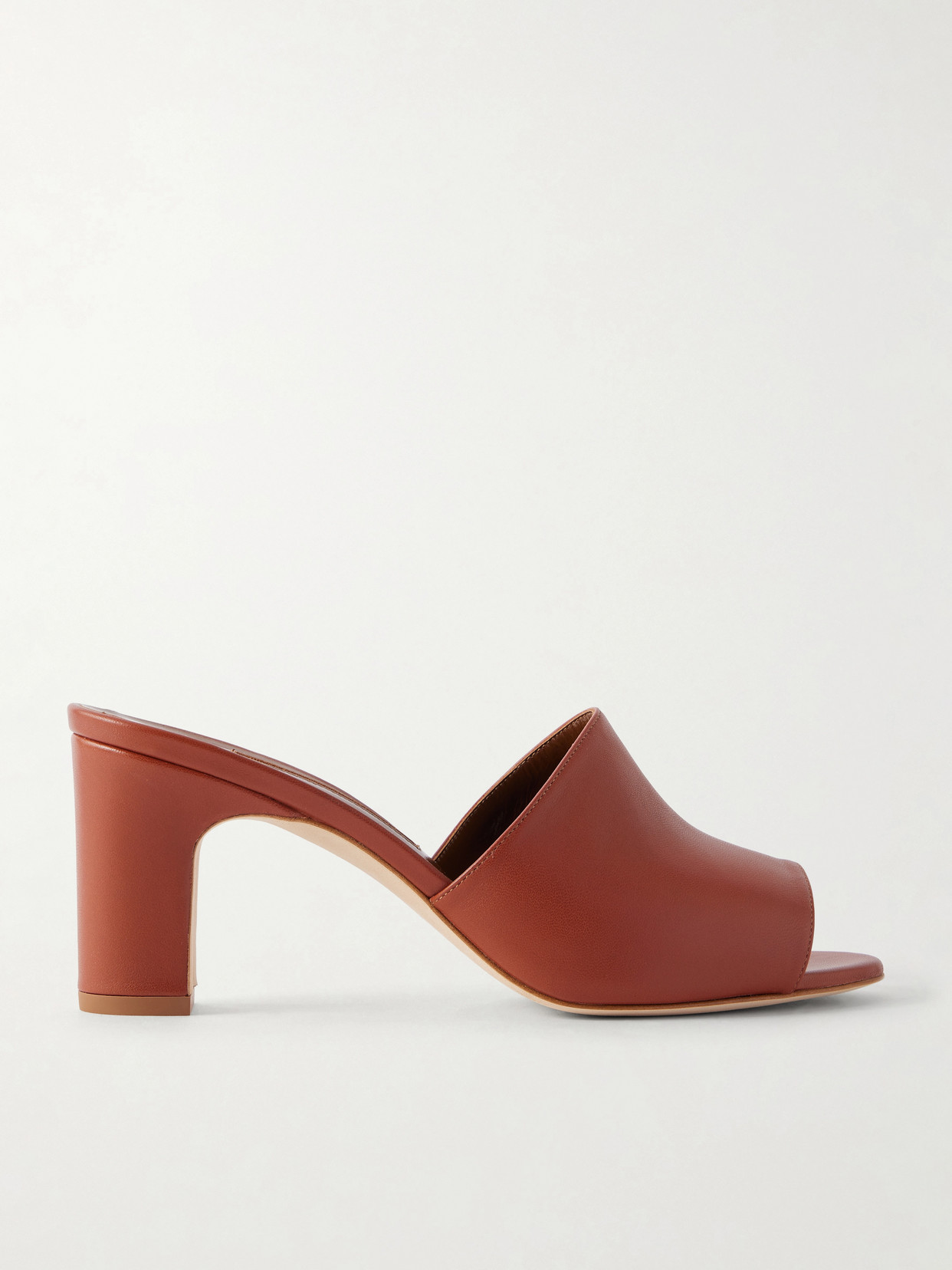 Manolo Blahnik - Rapallabar 70 Leather Sandals - Brown
