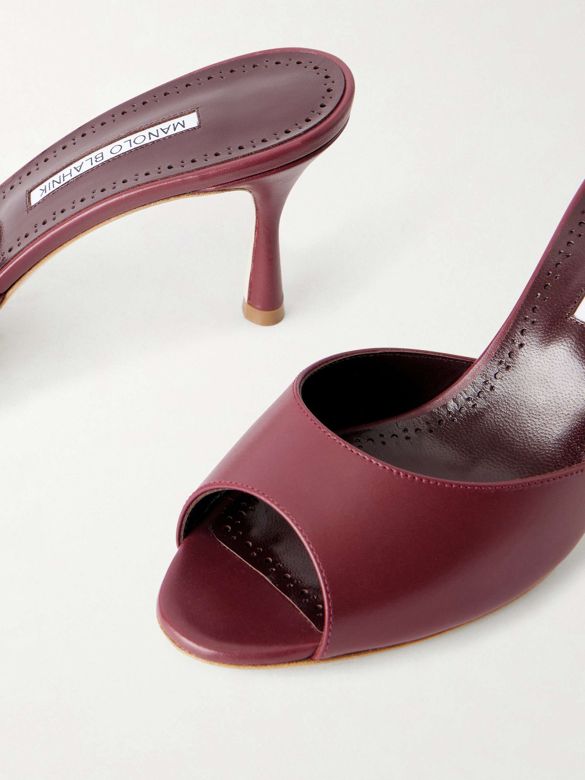 MANOLO BLAHNIK Jada 70 leather mules | NET-A-PORTER