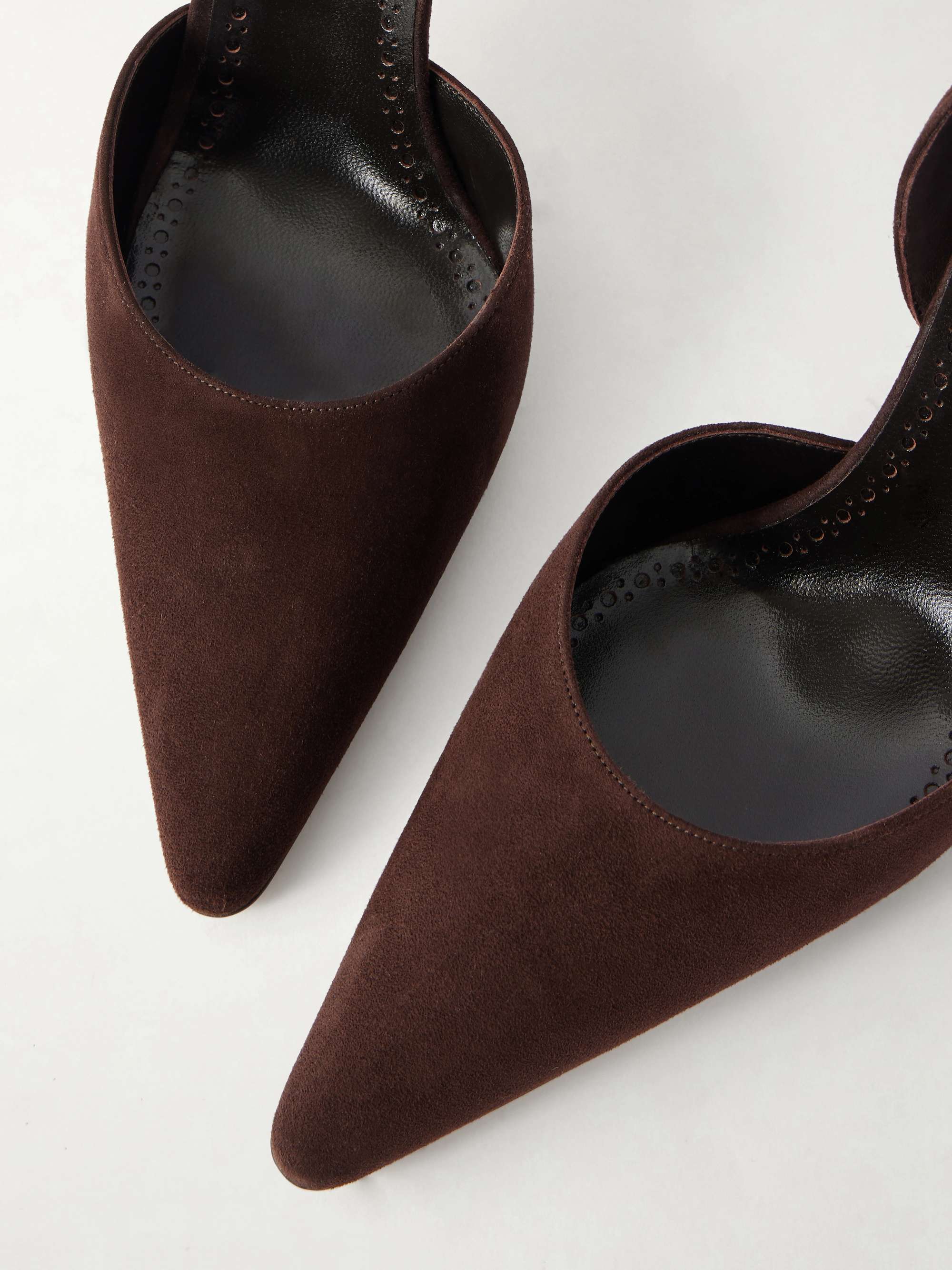 MANOLO BLAHNIK Talernu 90 suede pumps | NET-A-PORTER