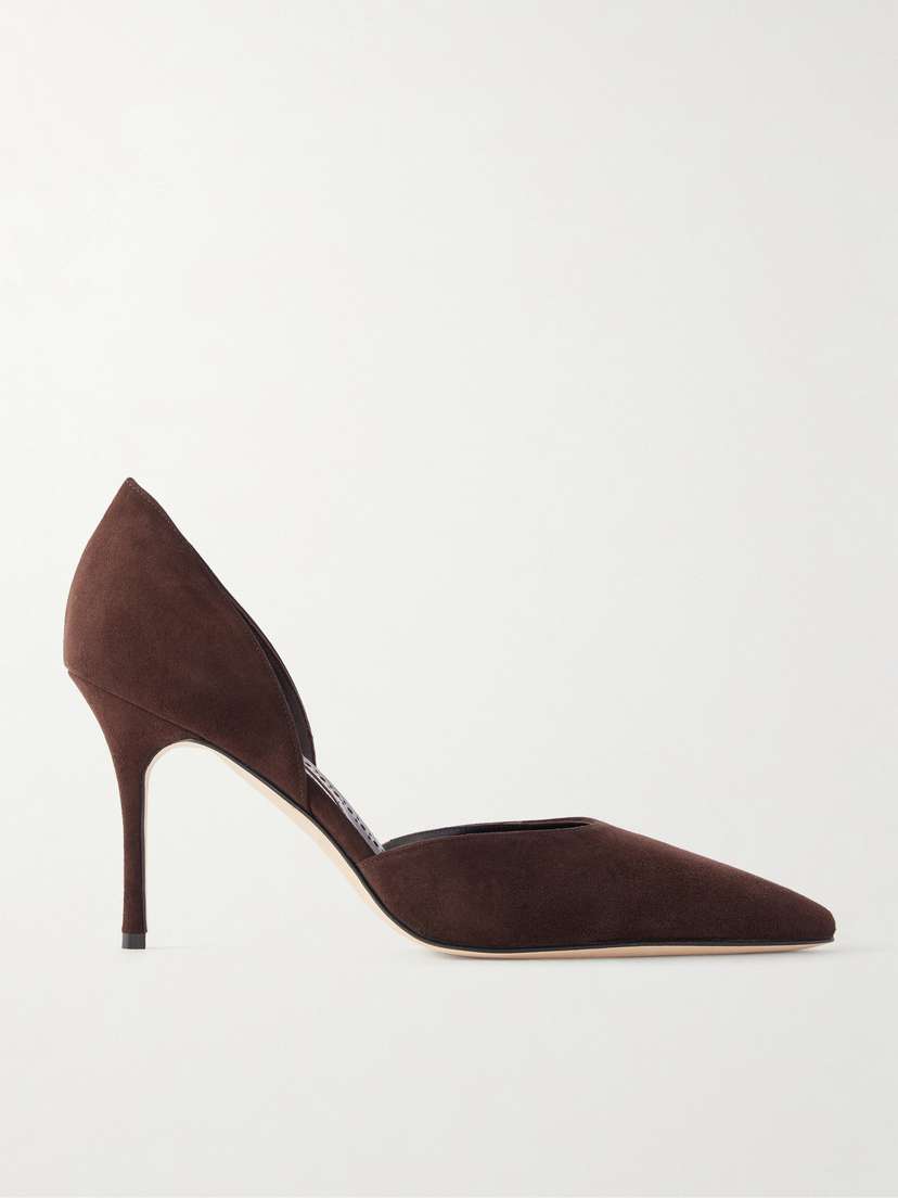 Manolo Blahnik Talernu 90 Suede Pumps | Thumbnail 6