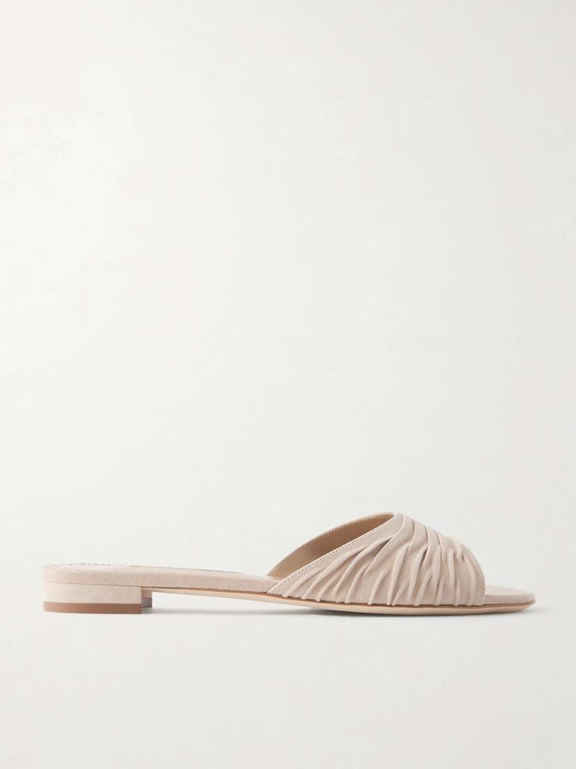 Manolo Blahnik Pirua 10 Pleated Suede Sandals | Thumbnail 7 Manolo Blahnik Pirua 10 Pleated Suede Sandals | Thumbnail 7