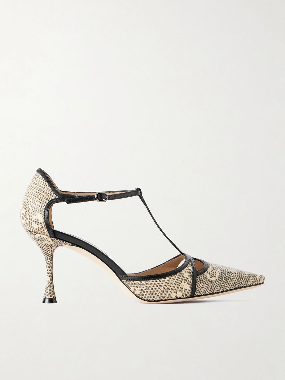 Gish 70 lizard-effect leather pumps