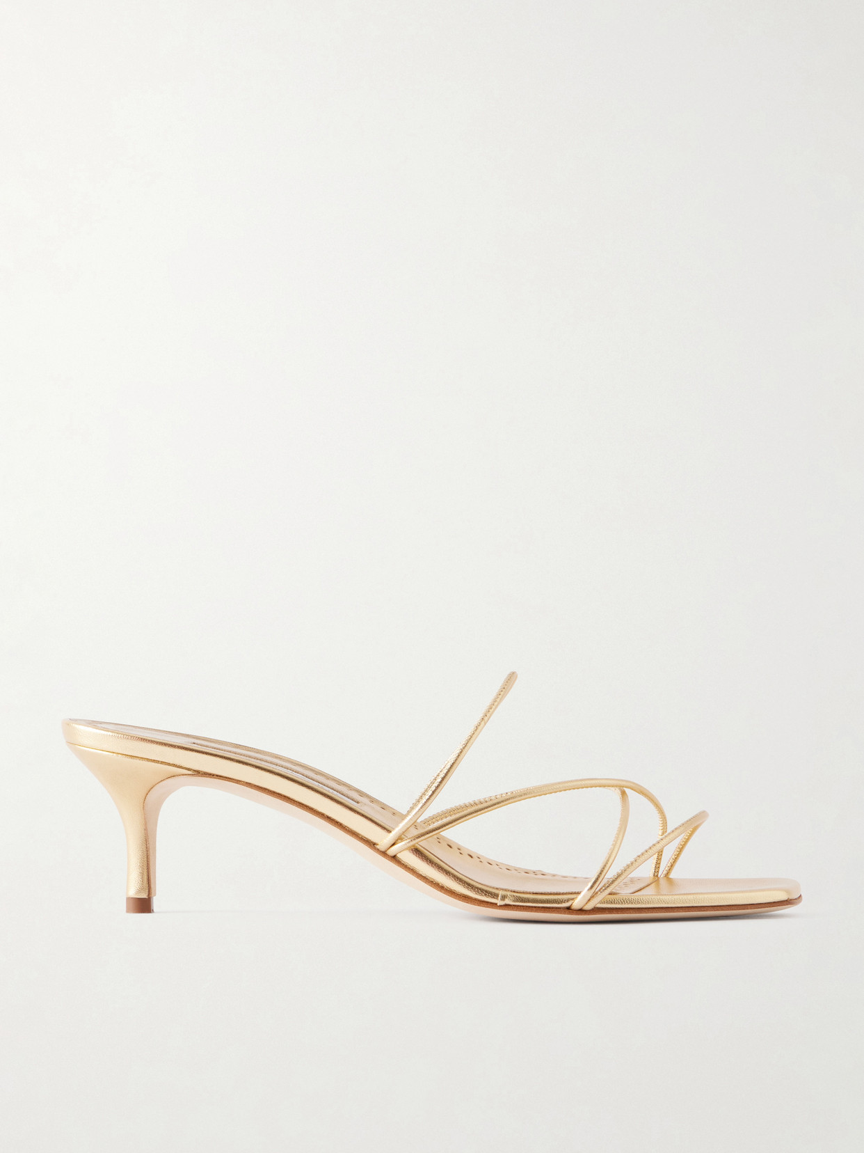 Manolo Blahnik - Ninfemu 50 Leather Sandals - Gold