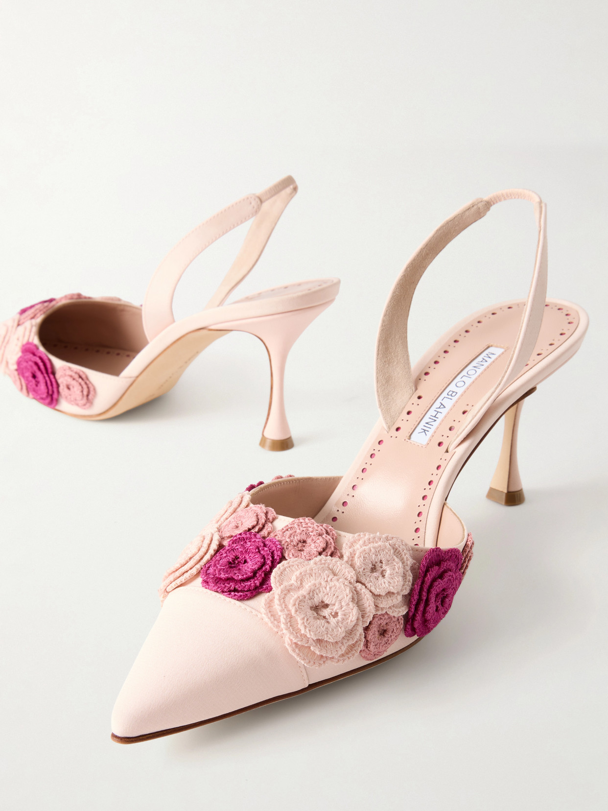 Svemutasli 70 Embellished Crochet-Trimmed Pumps
