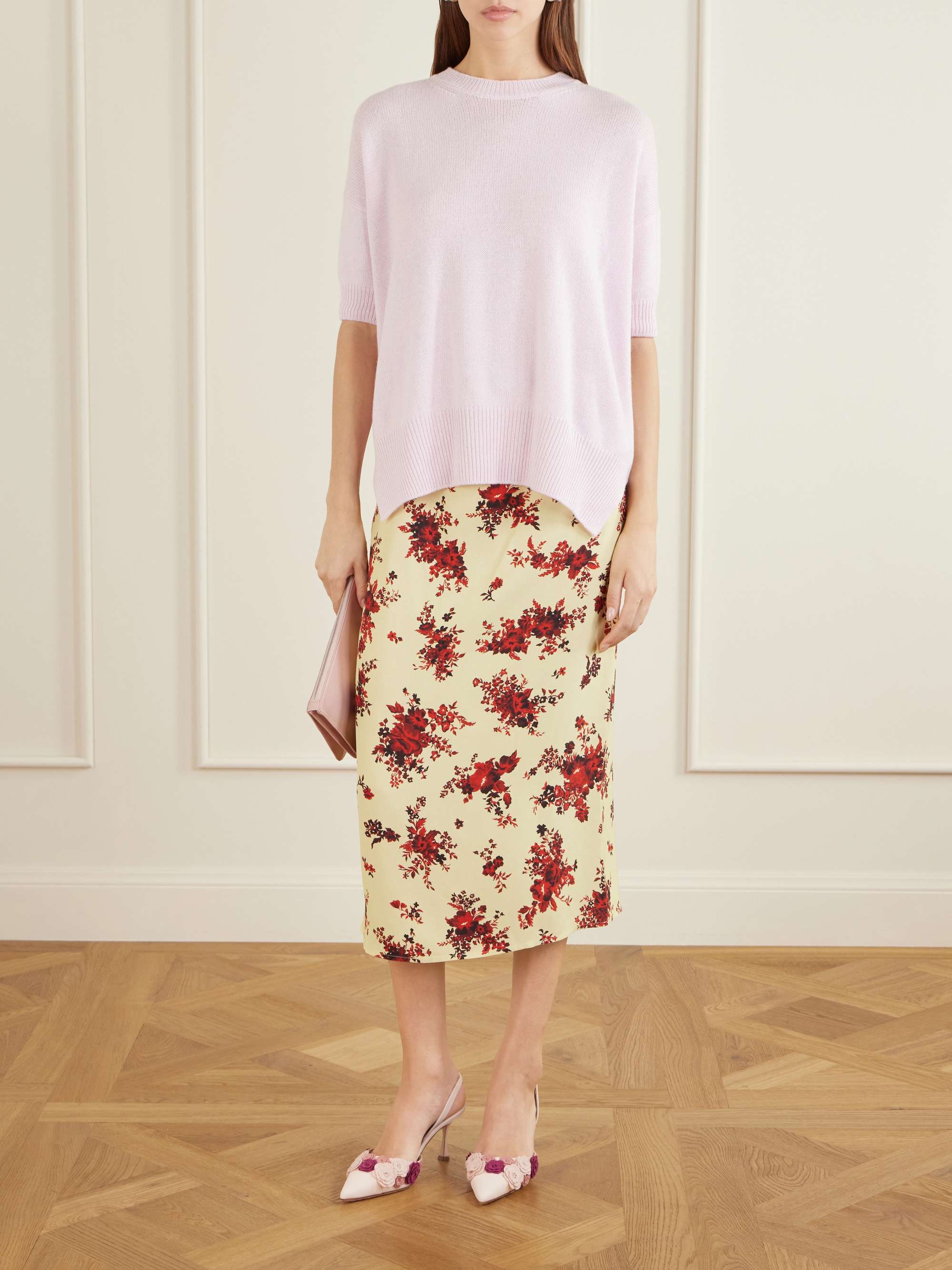 MANOLO BLAHNIK Svemutasli 70 crochet-trimmed leather pumps | NET-A