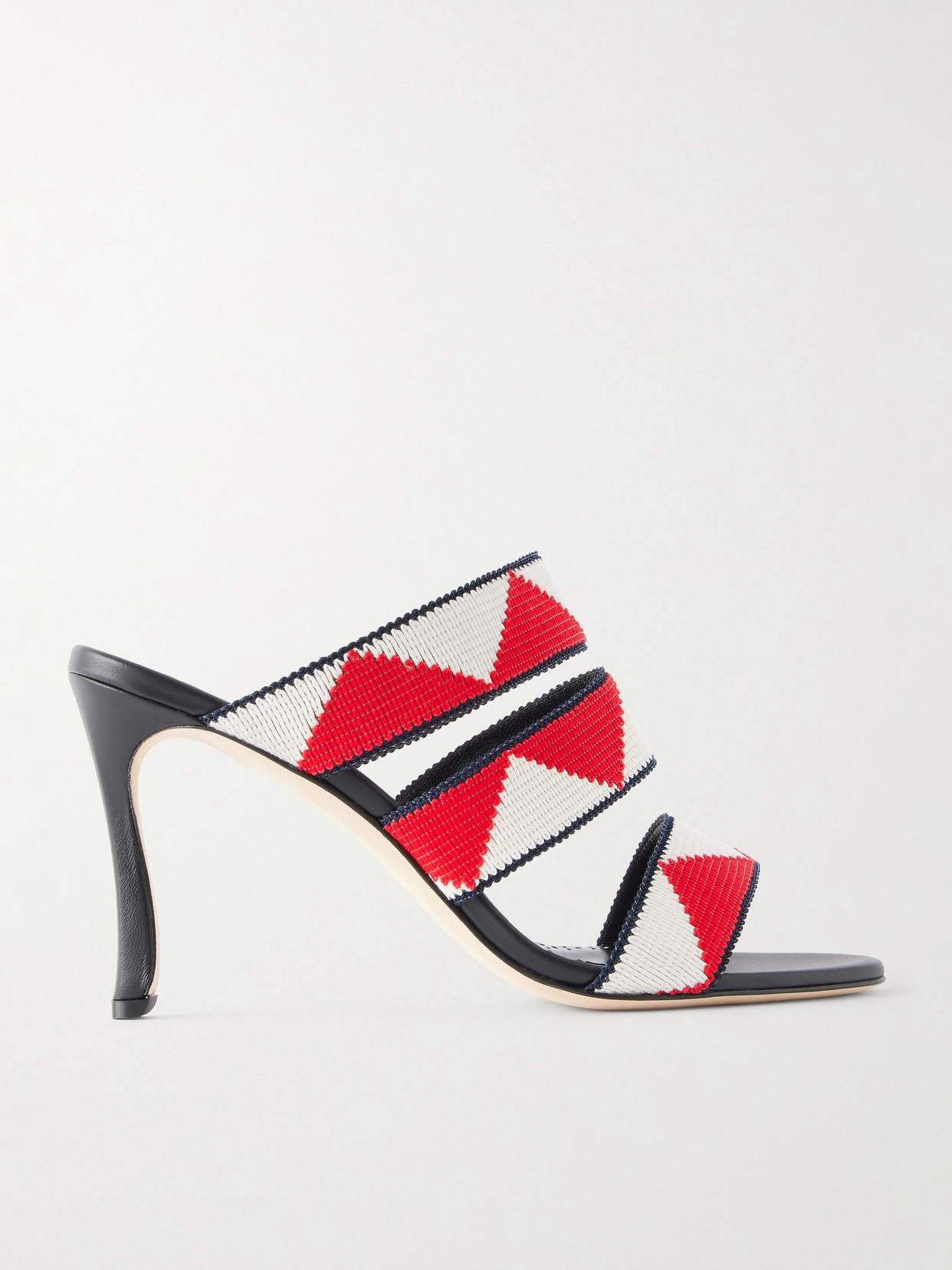 Manolo Blahnik - Capro 90 Woven Sandals - Red