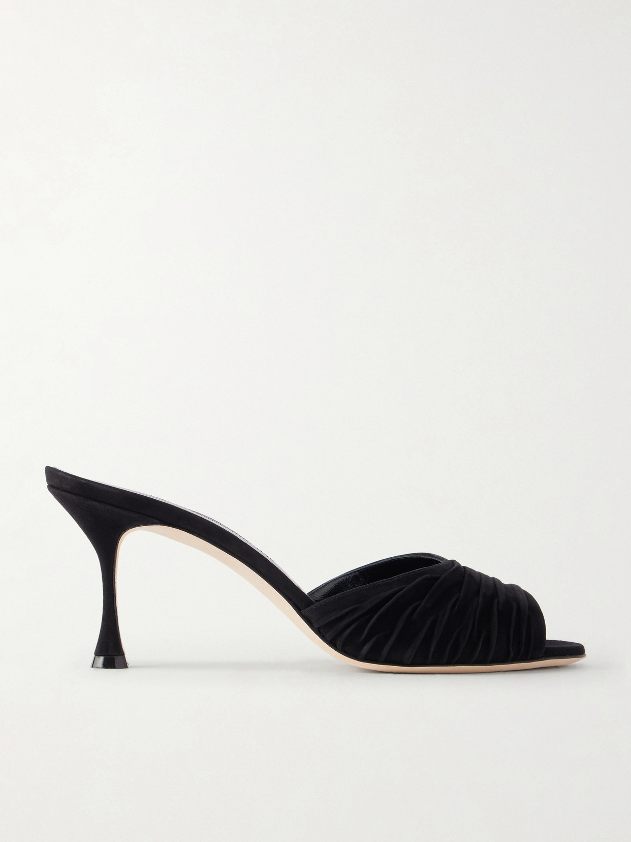 Manolo Blahnik Pirua 70 Suede Mules In Black
