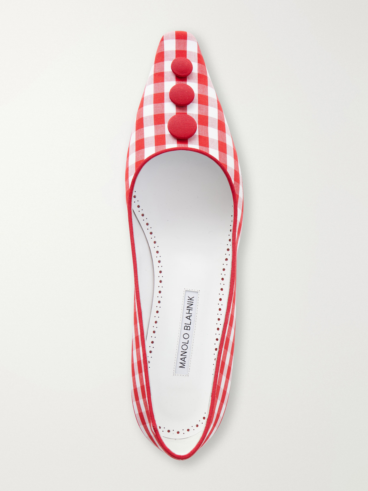 Alexa Checked Woven Ballet Flats