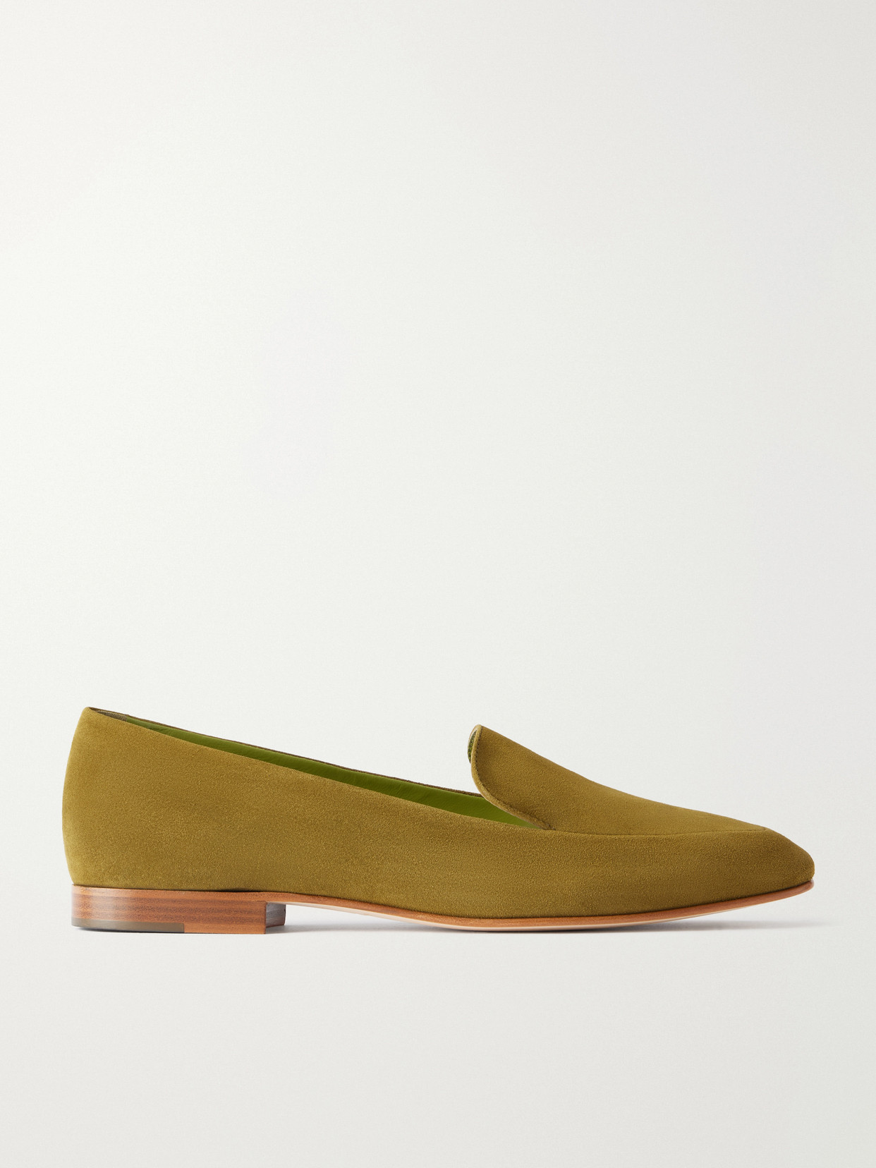 Manolo Blahnik Pitaka Suede Loafers In Green