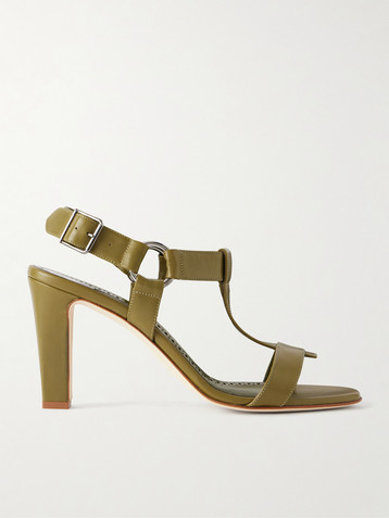 MANOLO BLAHNIK - Jada 70 leather mules | Plush