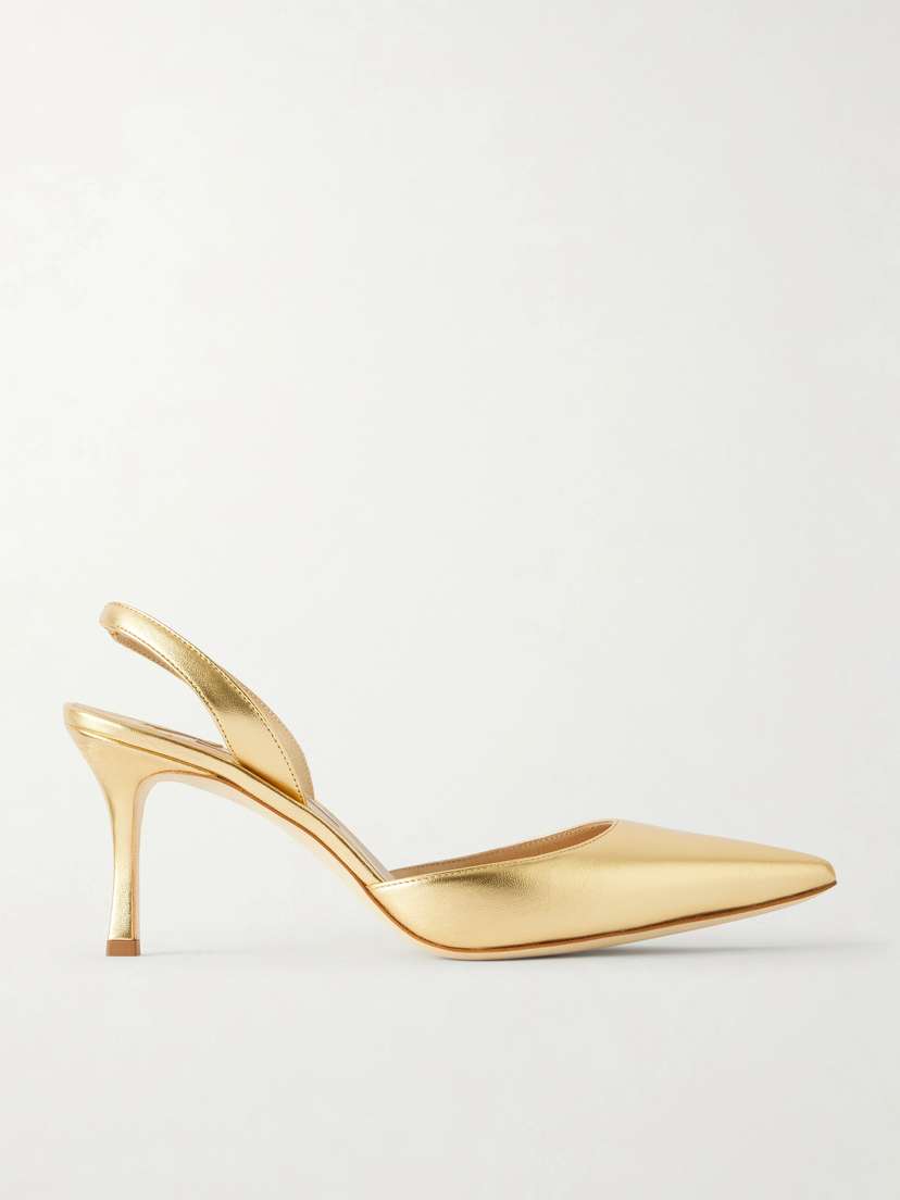 Manolo Blahnik Carolyne 50 Metallic Leather Slingback Pumps | Thumbnail 6 Manolo Blahnik Carolyne 50 Metallic Leather Slingback Pumps | Thumbnail 6