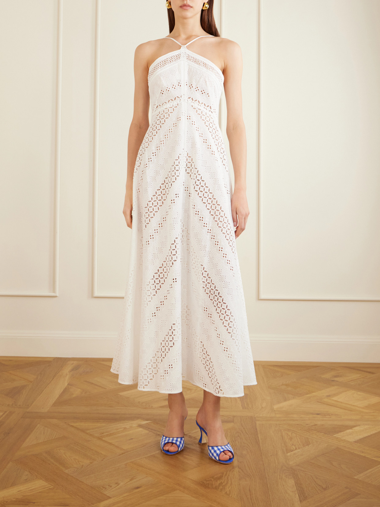Jadara 70 Checked Woven Mules