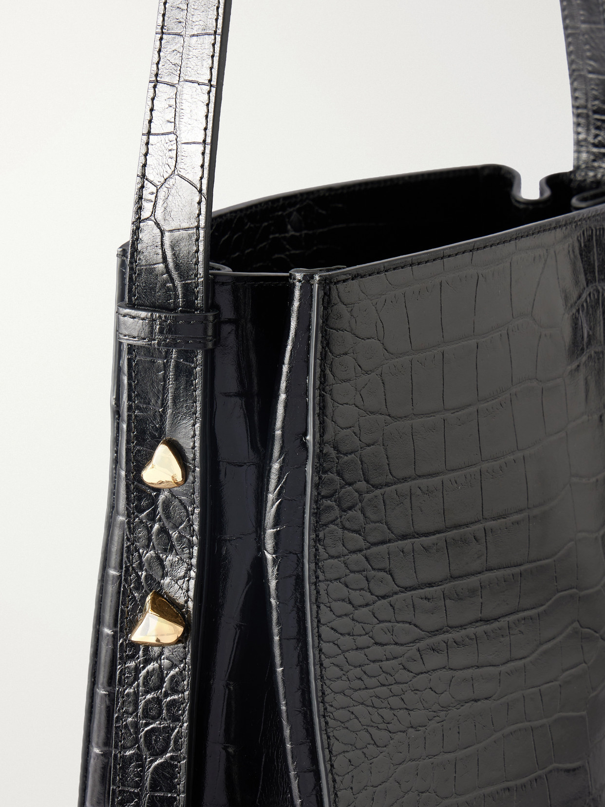 Somalia Croc-Effect Shoulder Bag