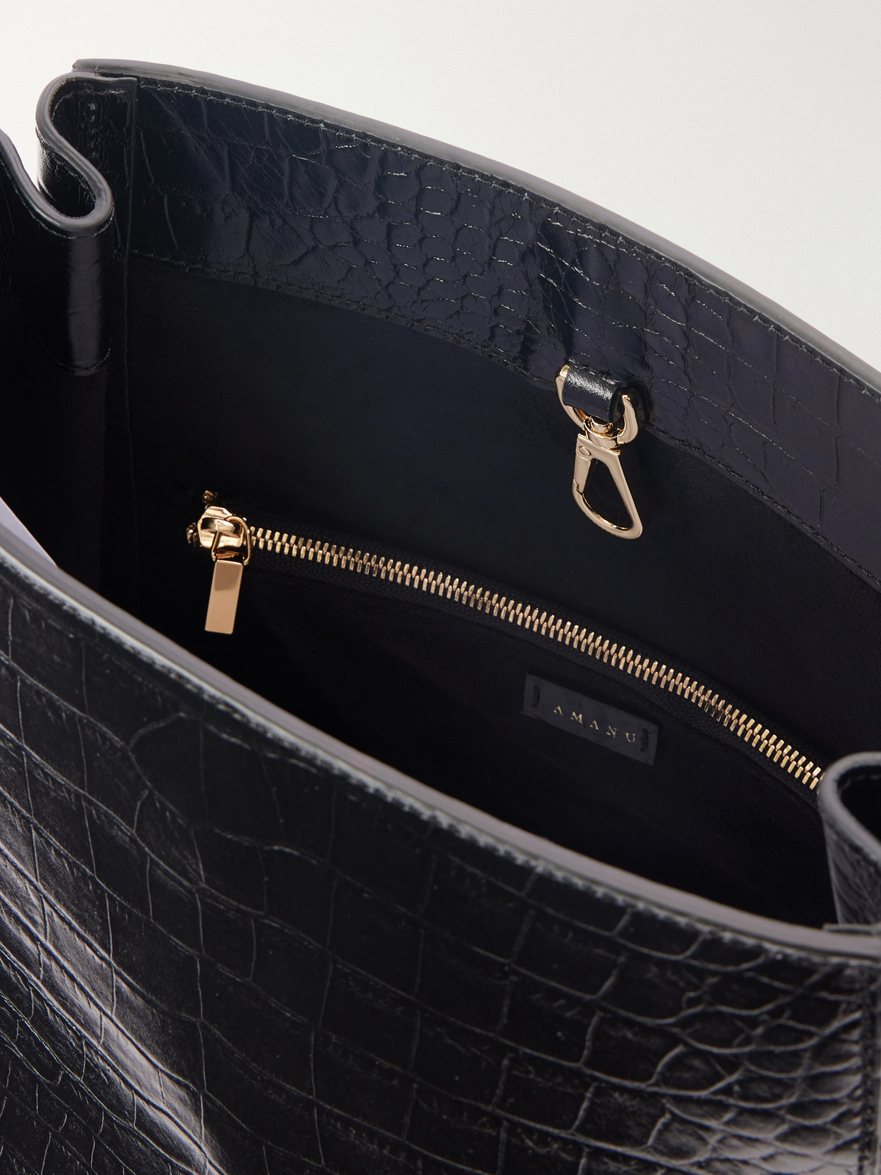 Somalia Croc-Effect Shoulder Bag