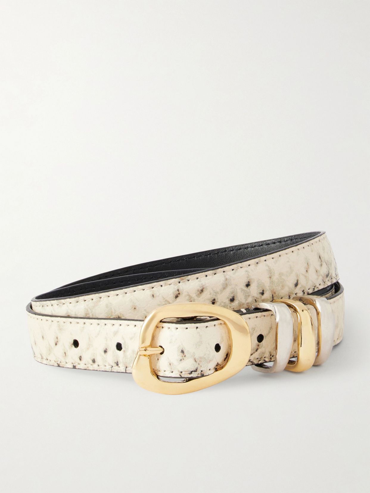 tugela snake effect leather belt