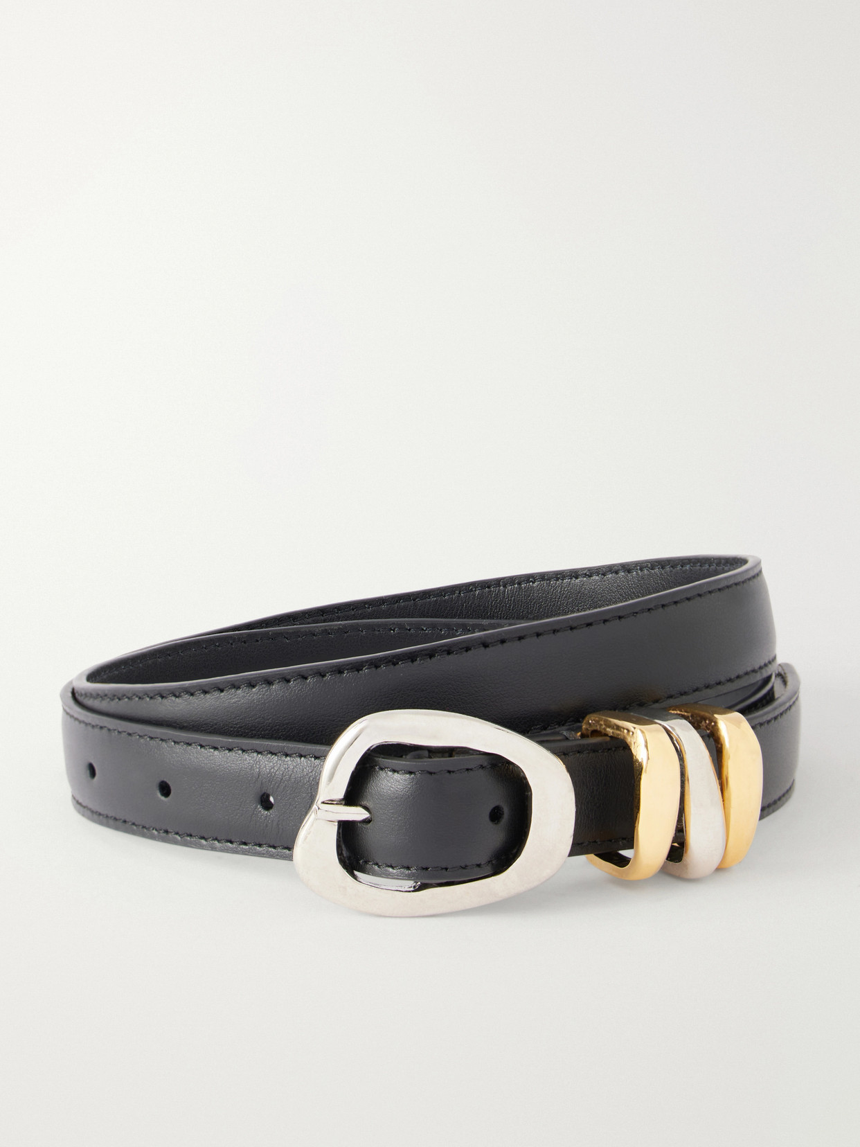 Amanu Tugela Croc-effect Leather Belt In Black