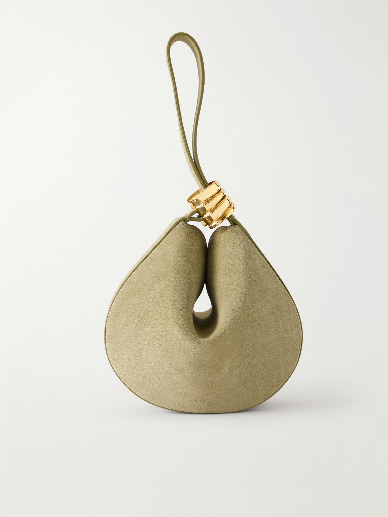 Zambia Stacked Ring suede mini bag