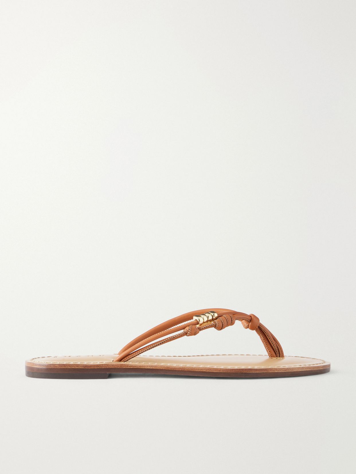 the kiwayu embellished leather sandals