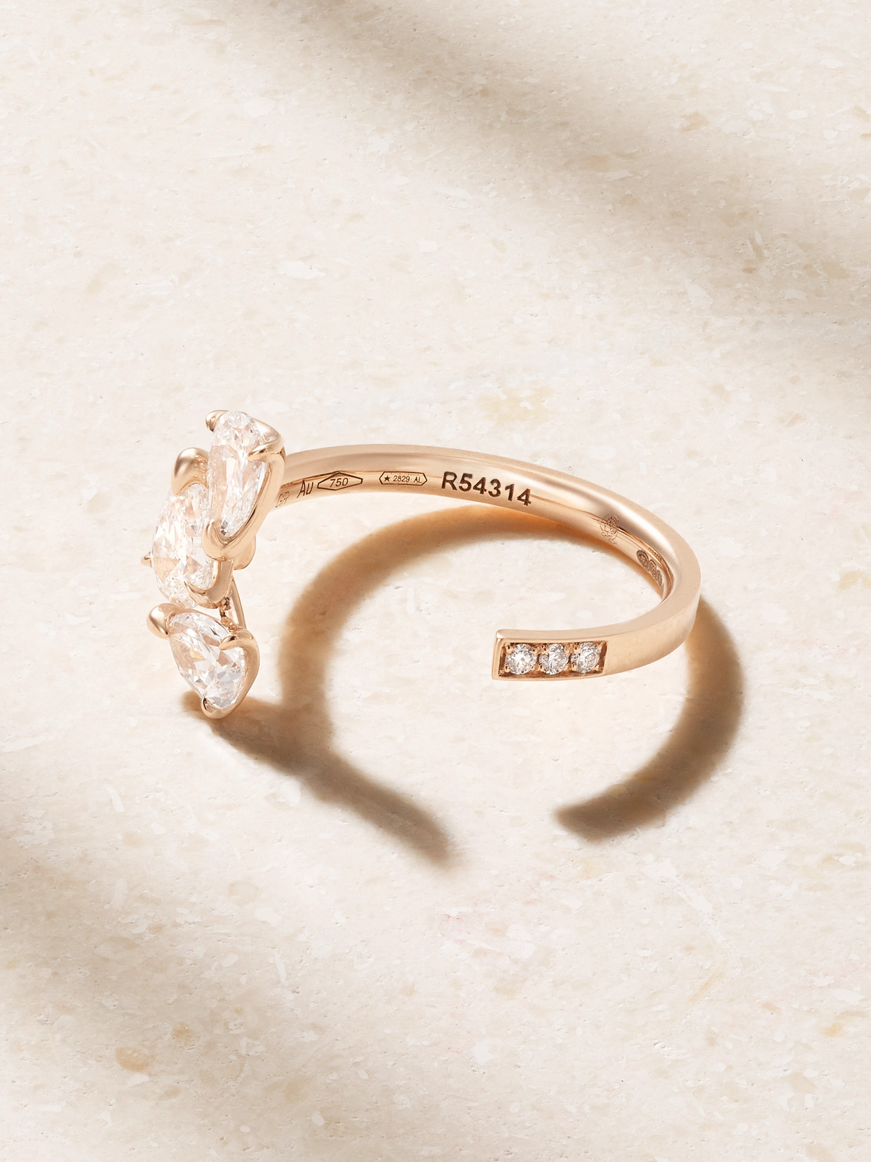 Repossi Serti Sur Vide 18-karat Rose Gold Diamond Ring