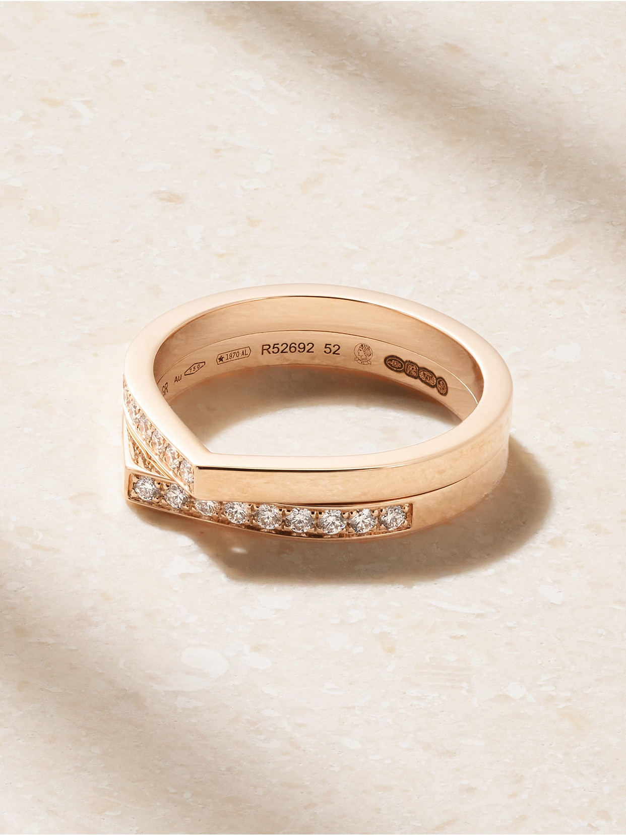 Repossi Antifer Heart 18-karat Rose Gold Diamond Ring