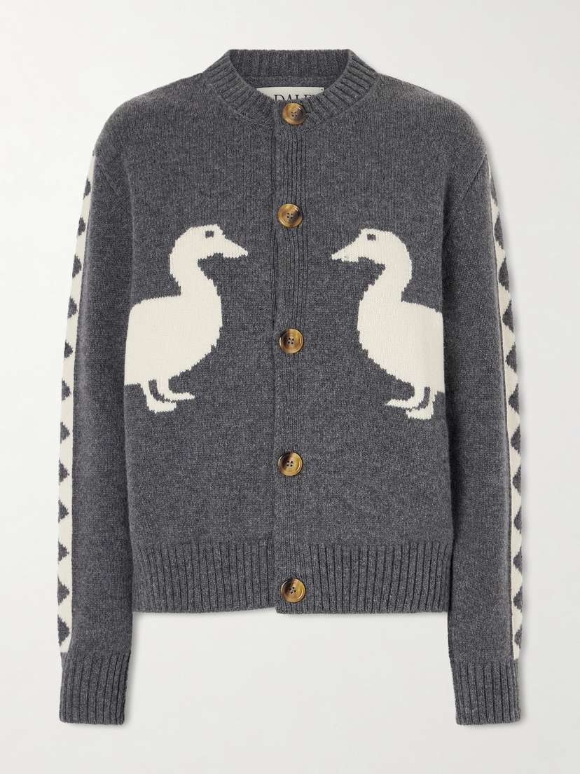 S.S. Daley Intarsia Wool Cardigan