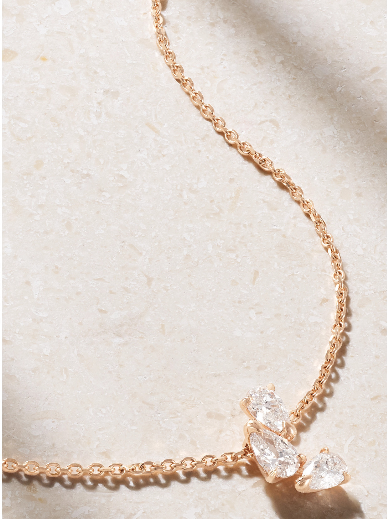 Repossi Serti Sur Vide 18-karat Rose Gold Diamond Necklace