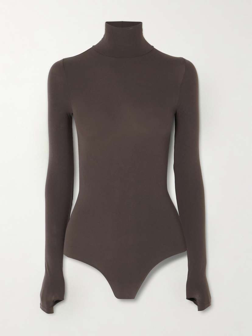 Commando Stretch-jersey Turtleneck Thong Bodysuit