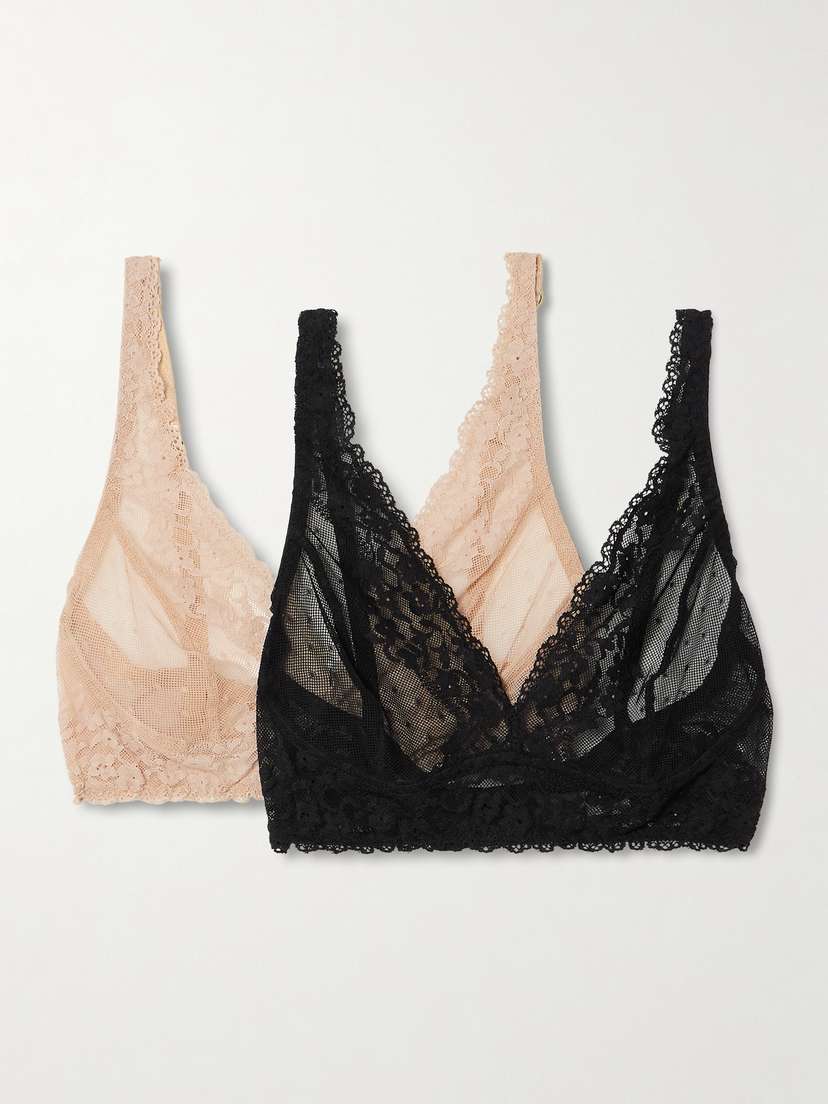 Commando Double Take Set Of Two Stretch-lace Soft-cup Bras