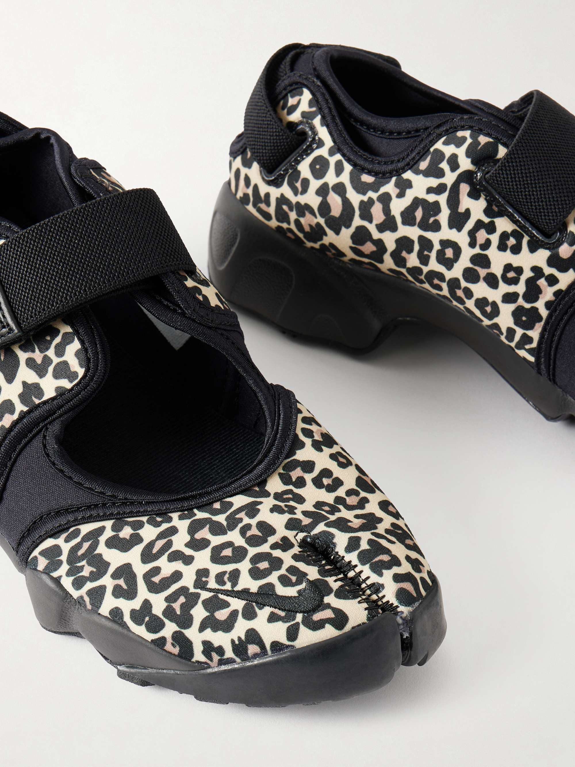 NIKE Air Rift animal-print mesh split-toe sneakers | NET-A-PORTER