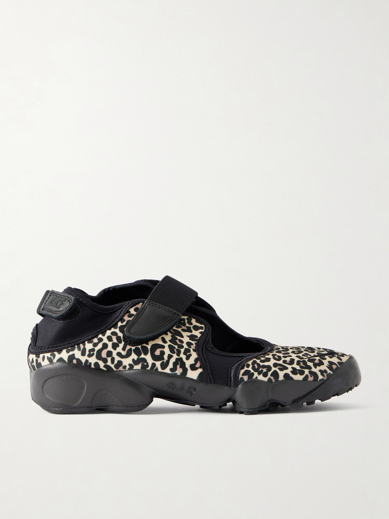 Nike - Air Rift Animal-print Mesh Split-toe Sneakers - Black