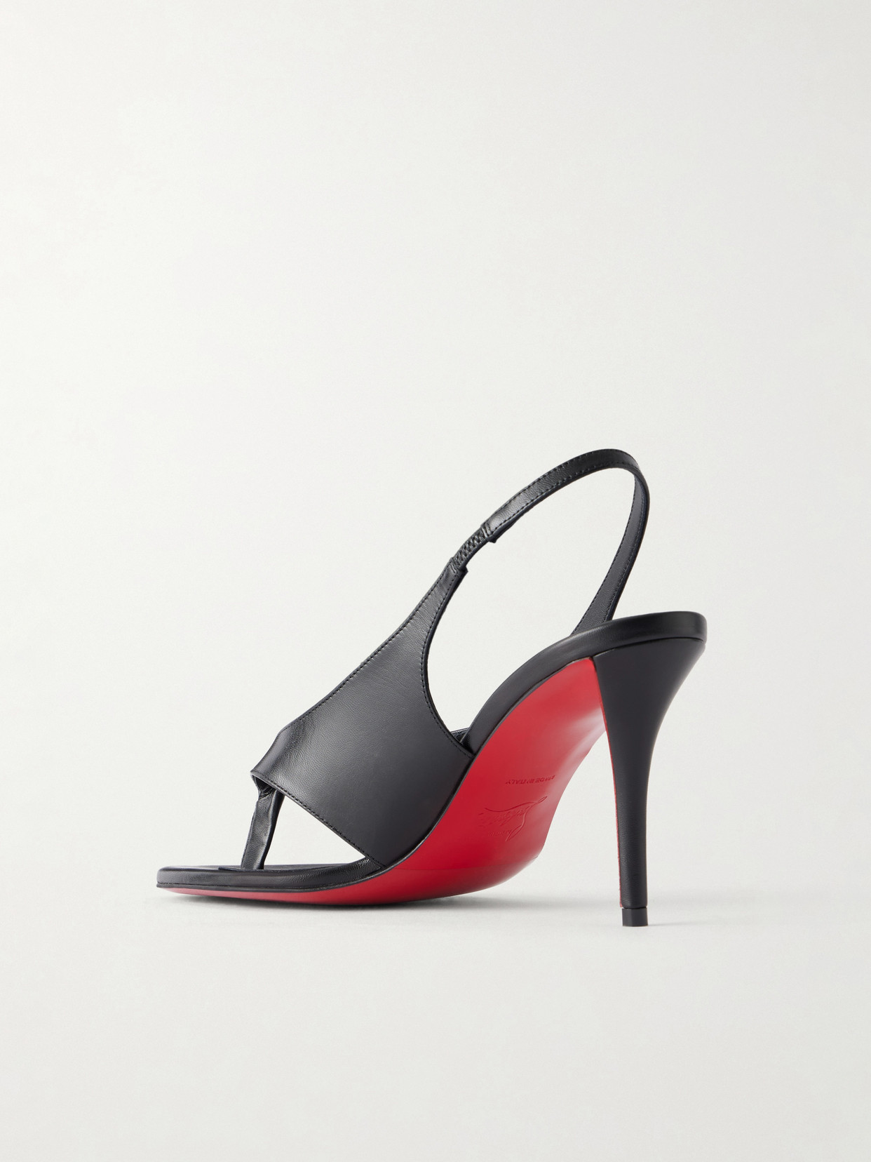 Christian Louboutin Miss Z Infradita 80 Leather Sandals In Black