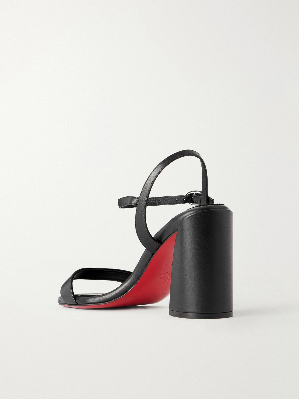 Christian Louboutin Miss Jane Nappa Leather Heeled Sandals 85 In Black
