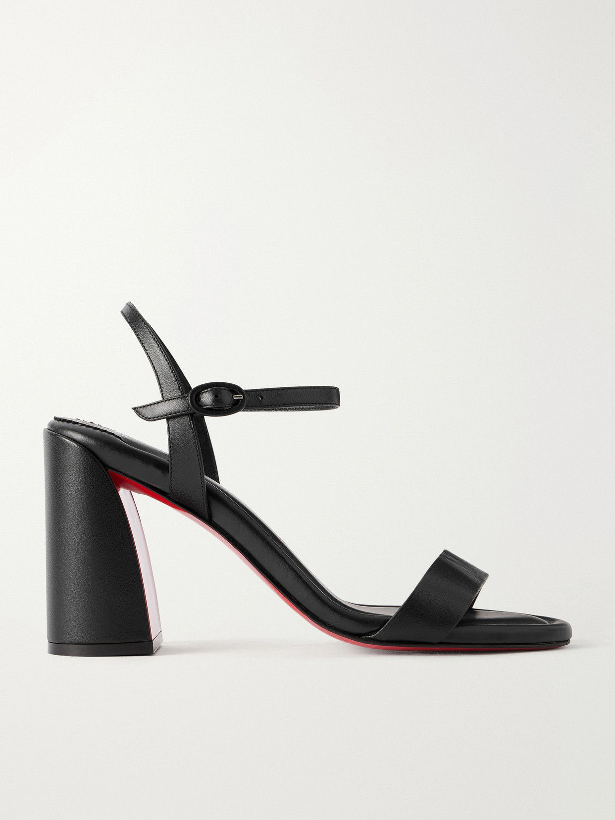Christian Louboutin Miss Jane Nappa Leather Heeled Sandals 85 In Black